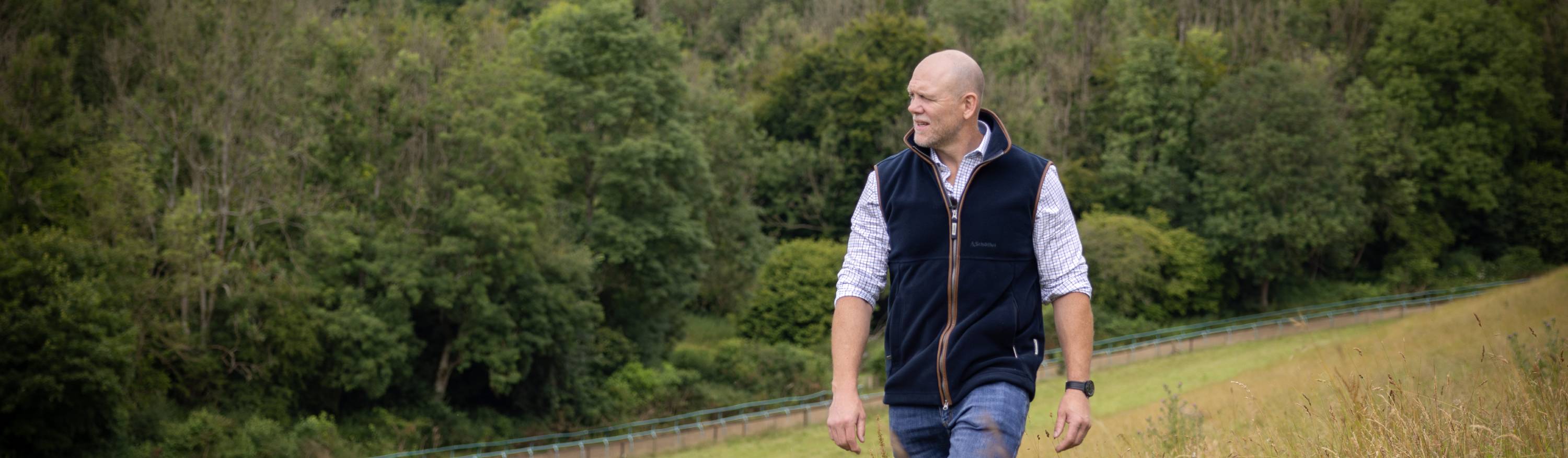 The Schöffel fleece gilet, with Mike Tindall