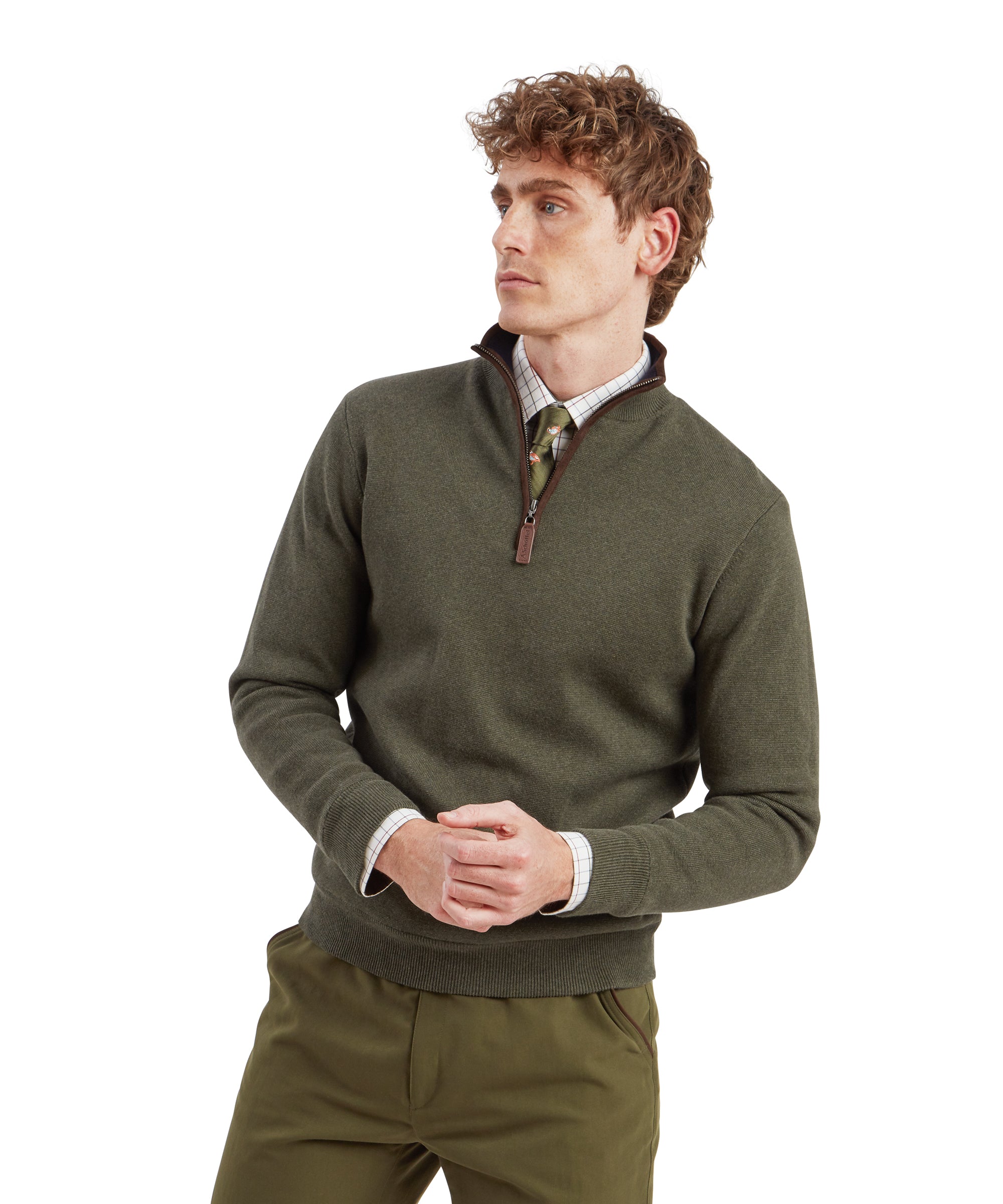 Angus Aerobloc Quarter Zip - Woodland