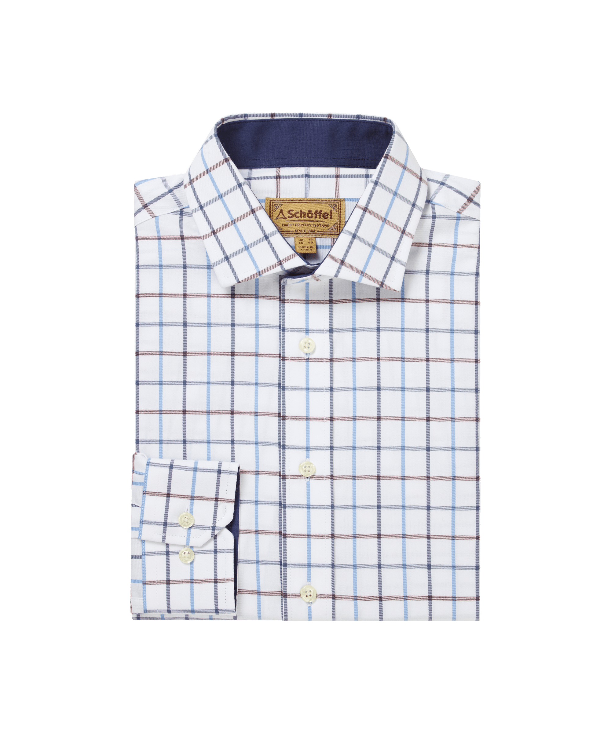 Schöffel Baconsthorpe Tailored Shirt for Men in Navy and Yellow