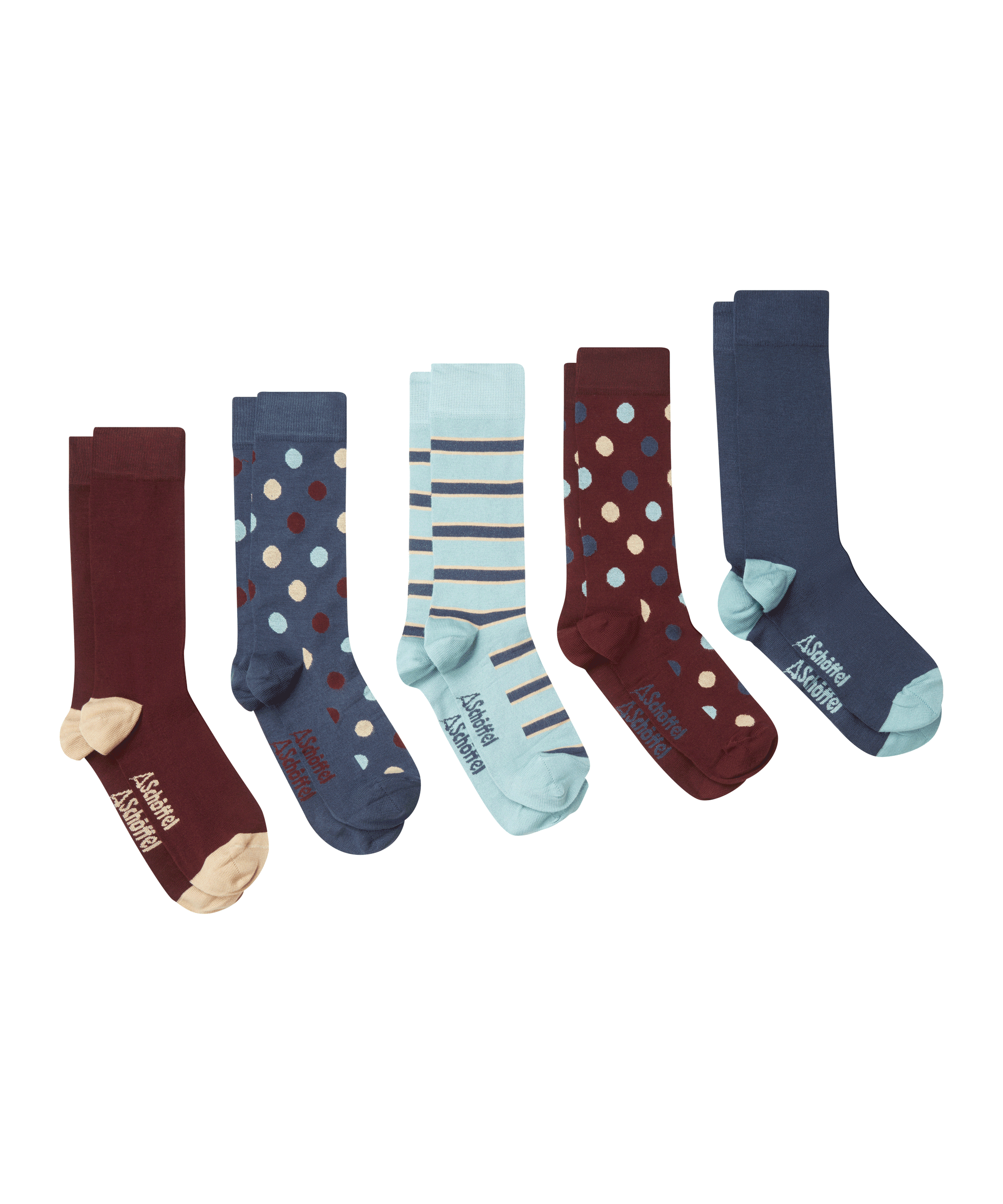 Schöffel Bamboo Sock Box of 5 for Men in Blue