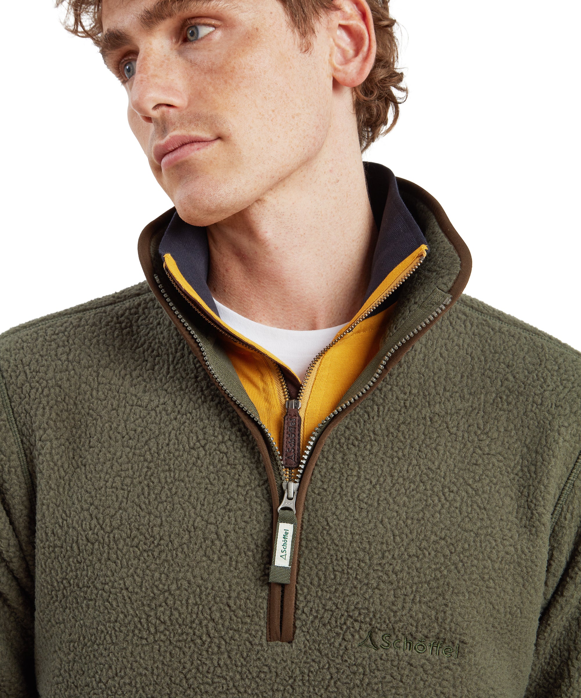 Berkeley Retro Quarter Zip Fleece - Woodland