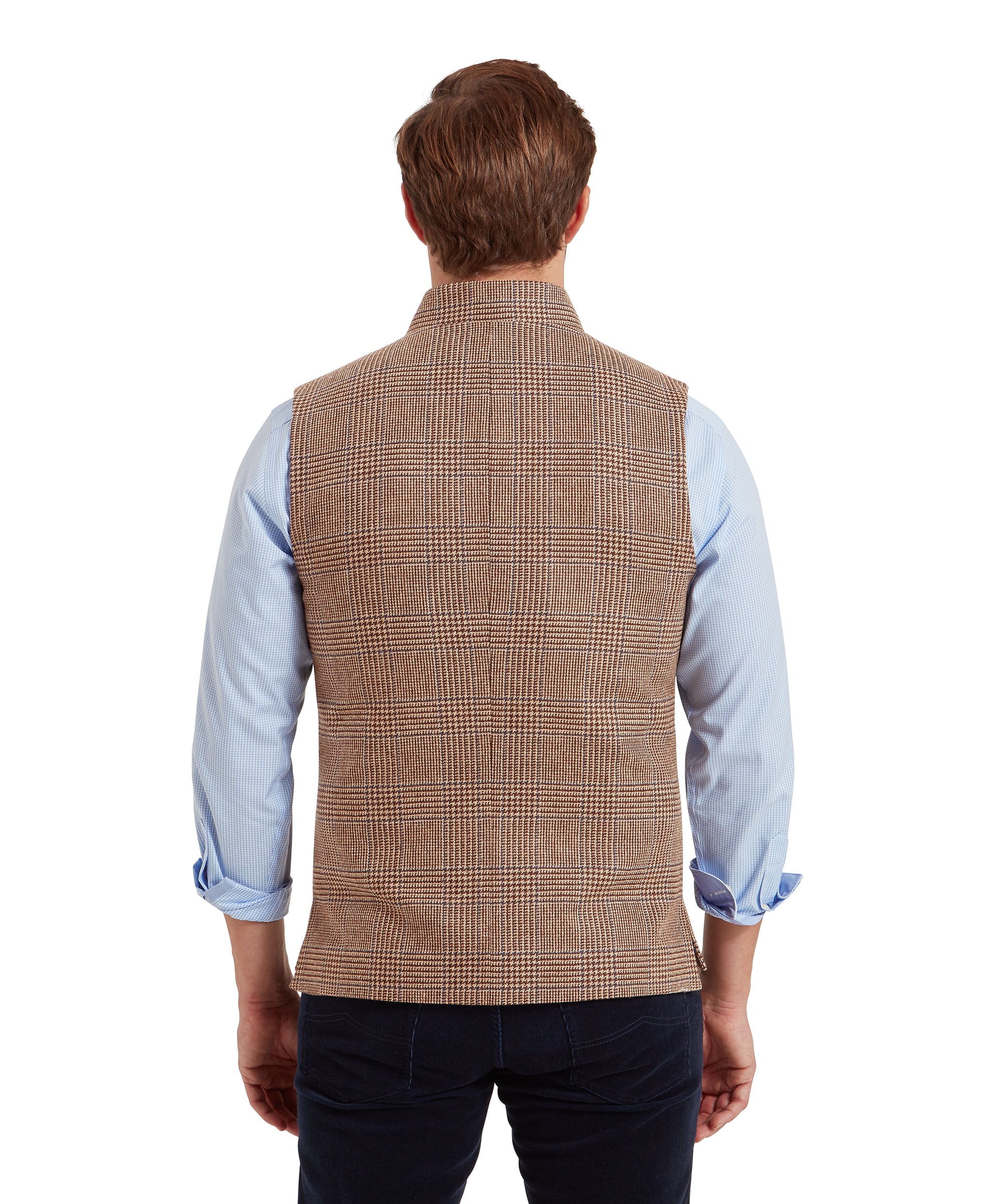 Berwick Nehru Tweed Waistcoat - Hawick Tweed