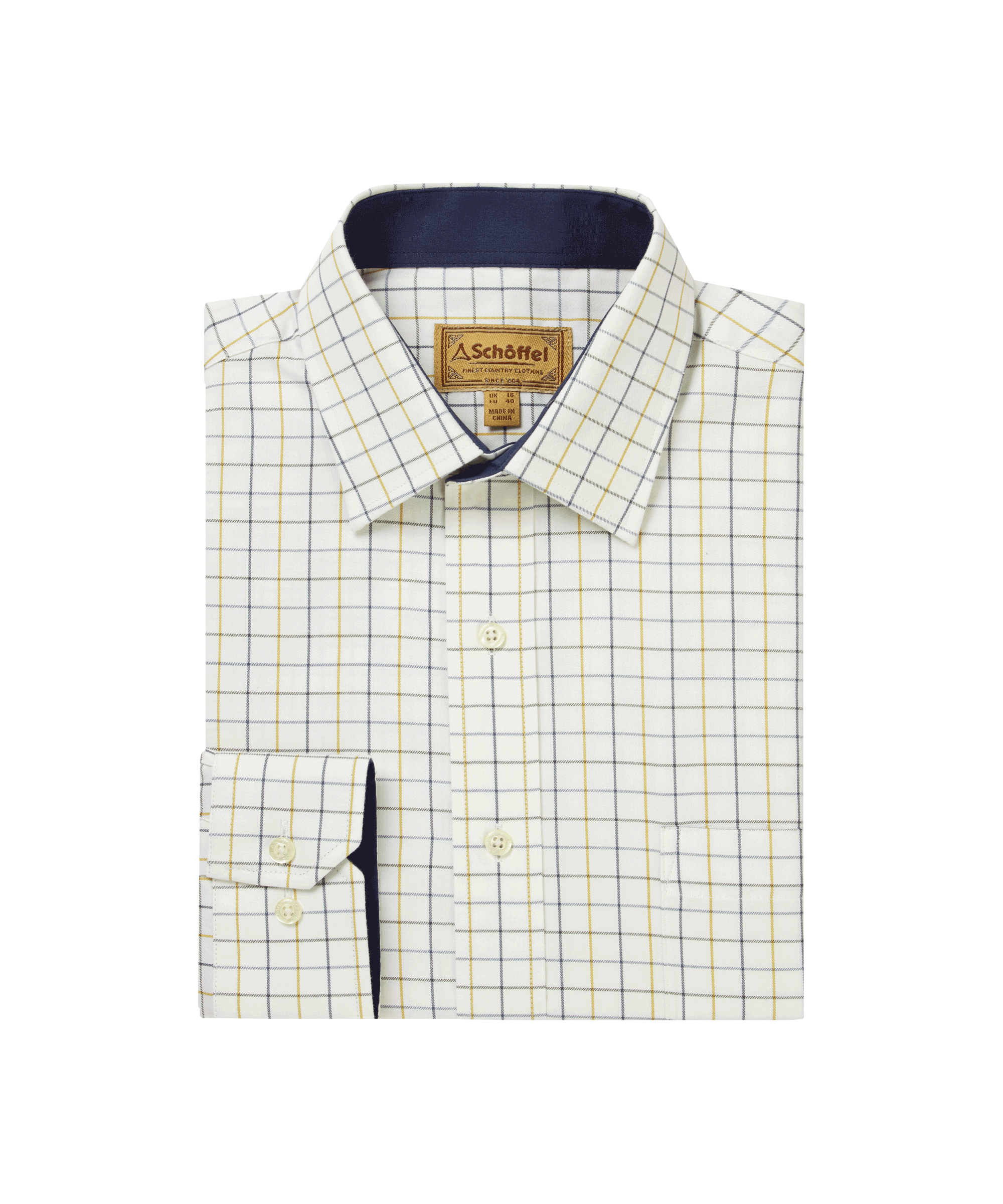 Schöffel Burnham Tattersall Classic Shirt for Men in Navy