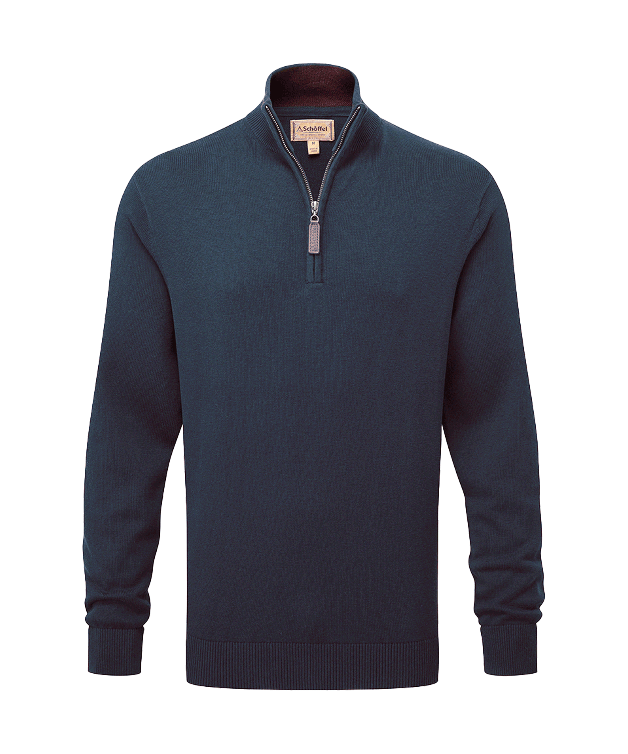 Schöffel Calton Cotton Cashmere 1/4 Zip Jumper for Men in Blue