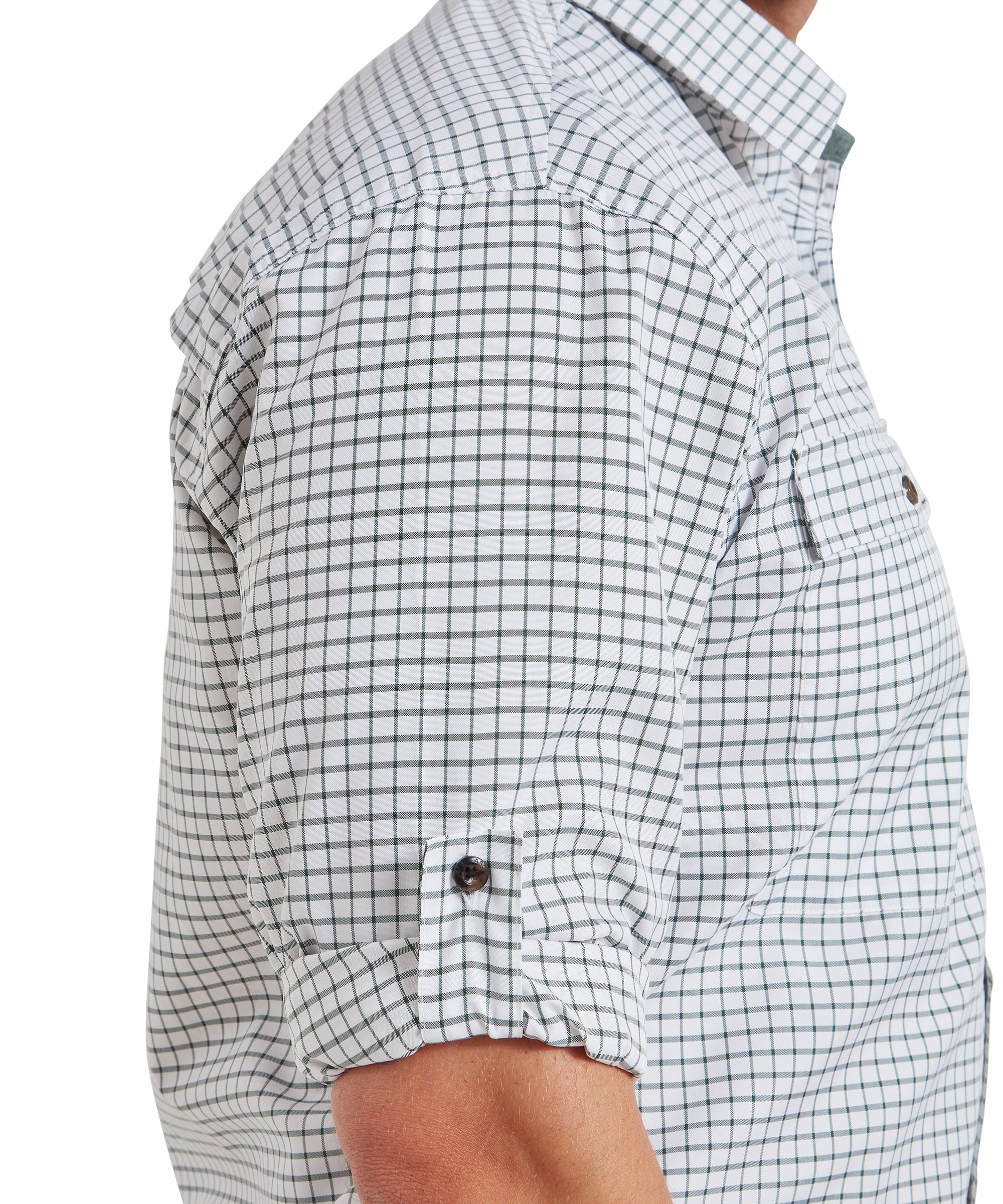 Findhorn Technical Fishing Shirt - Dark Olive Check