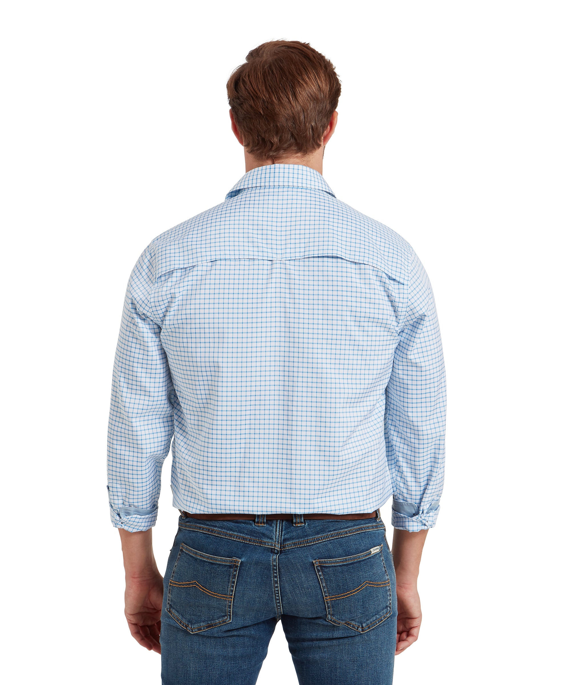 Findhorn Technical Fishing Shirt - Mykonos Blue Check