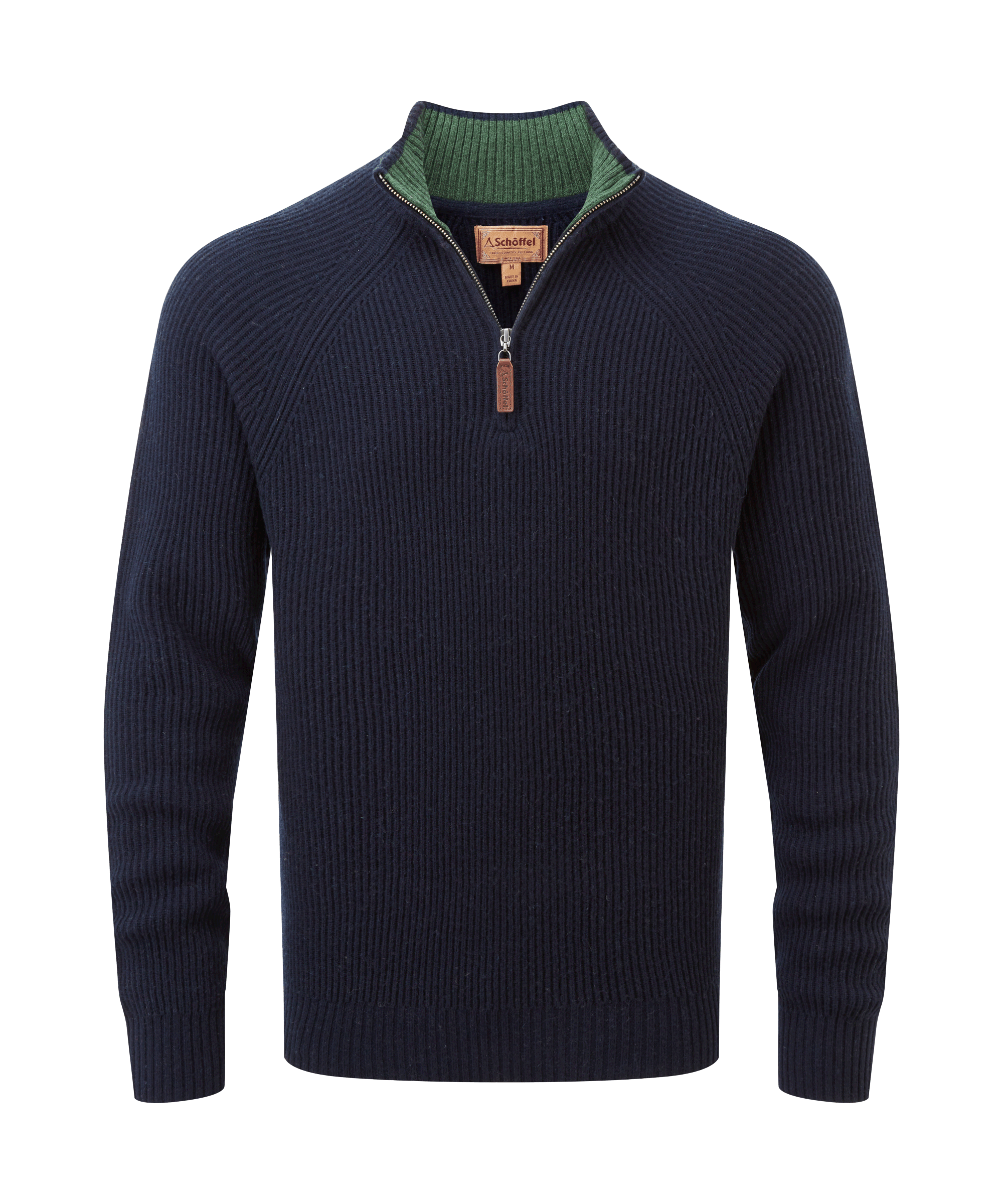 Schoffel Forres Lambswool 1/4 Zip Jumper For Men In Navy