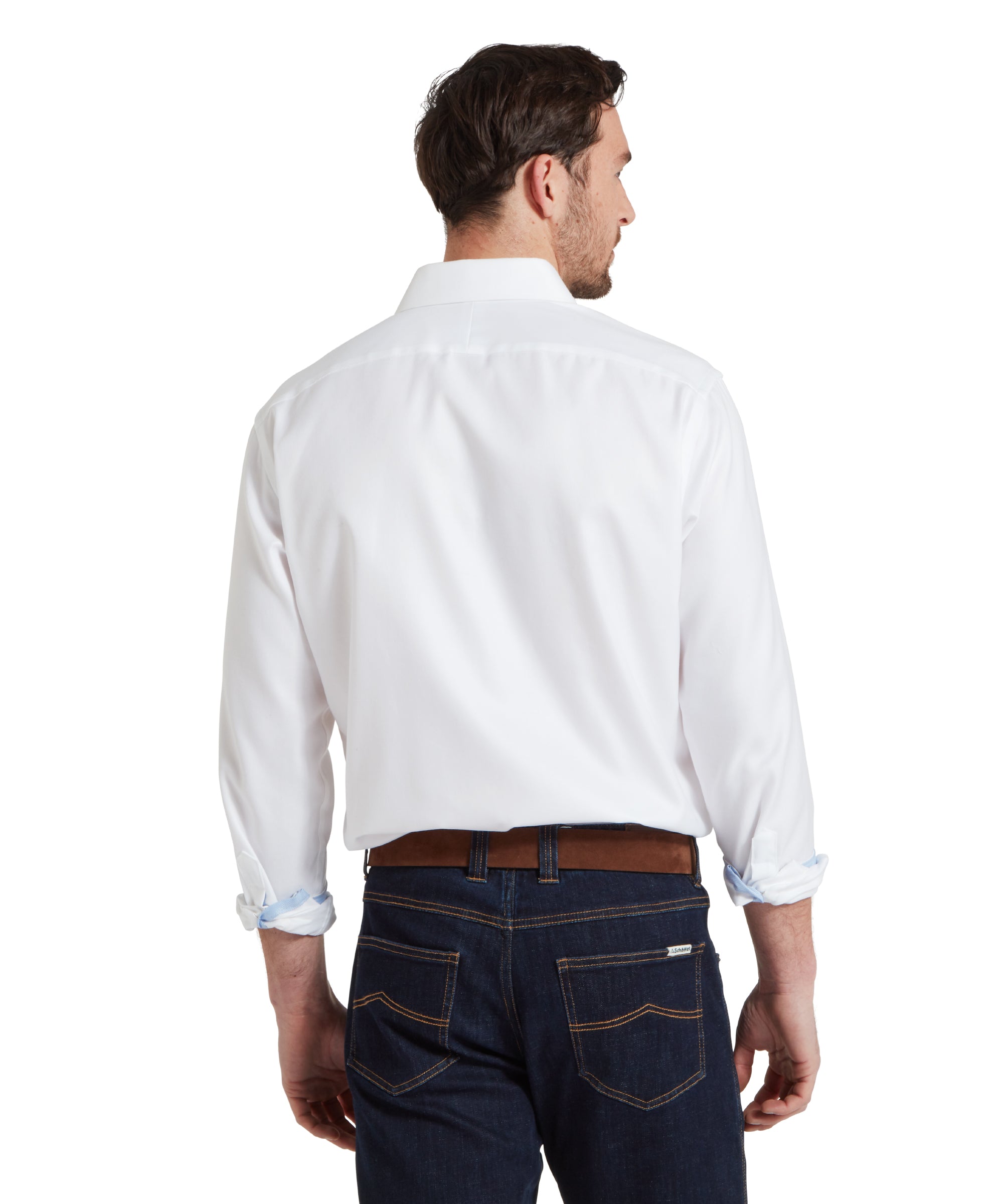 Greenwich Tailored Shirt - White Diagonal