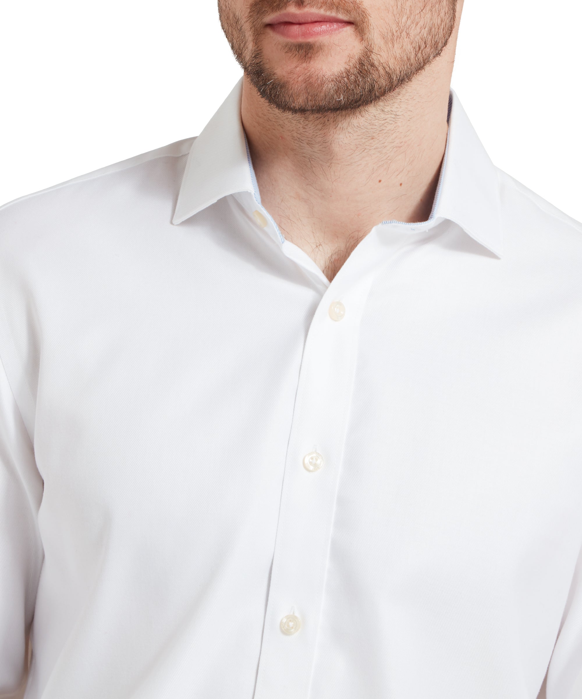 Greenwich Tailored Shirt - White Diagonal