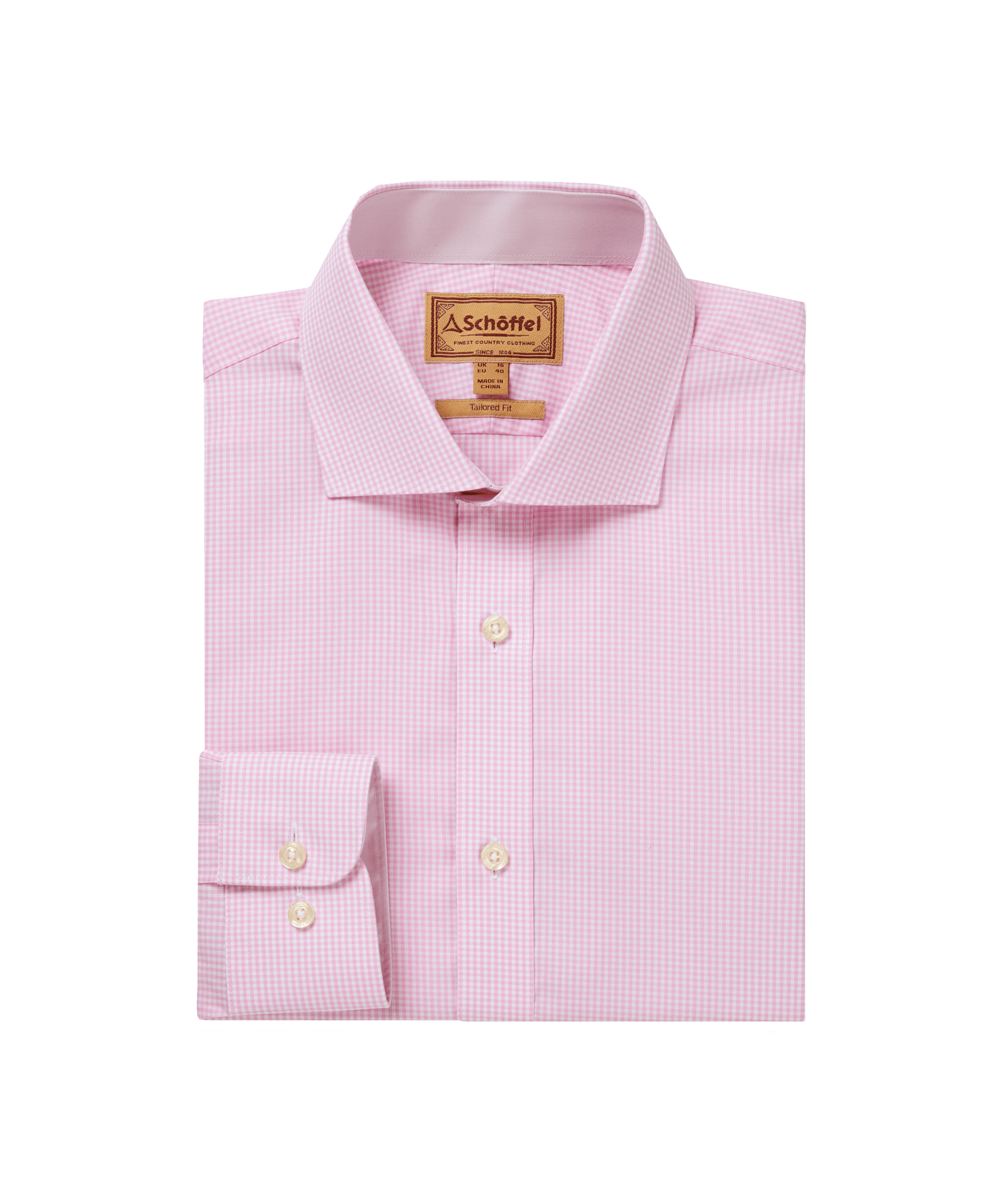 Schöffel Greenwich Tailored Shirt for Men in Pink Check