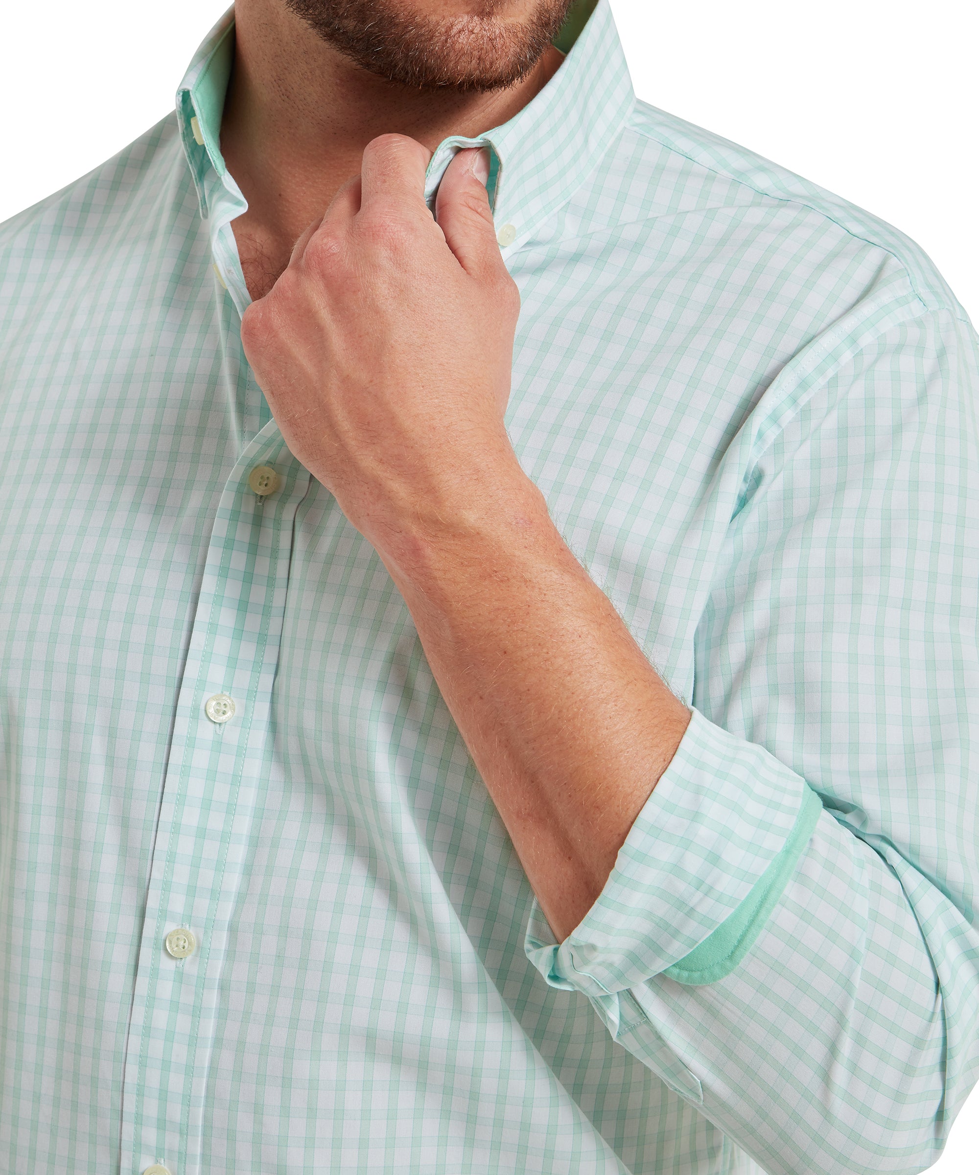 Harlyn Tailored Shirt - Pale Mint Check