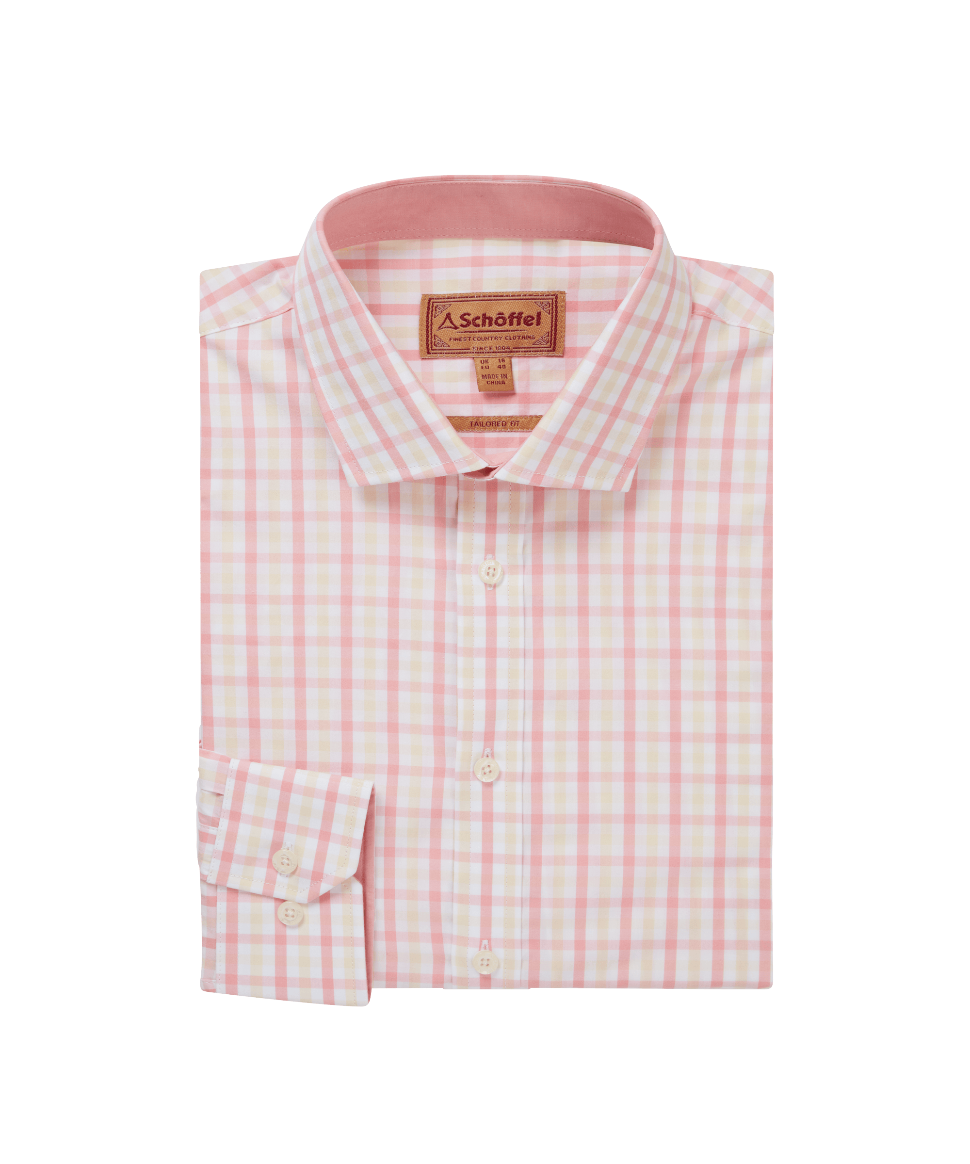 Schöffel Hebden Tailored Shirt for Men in Pink Check