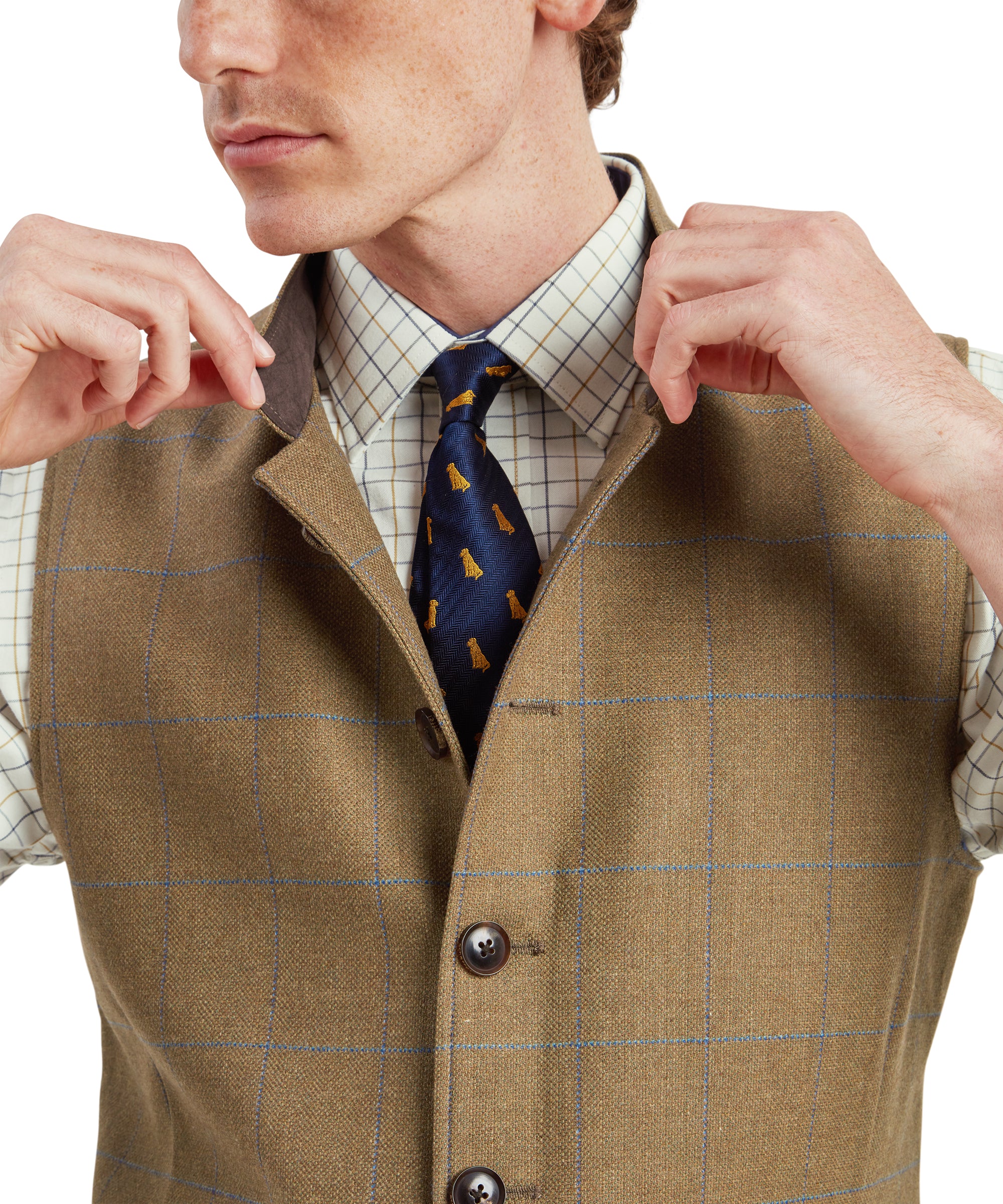 Men s Holcot Tweed Waistcoat Corry Tweed Schoffel Country