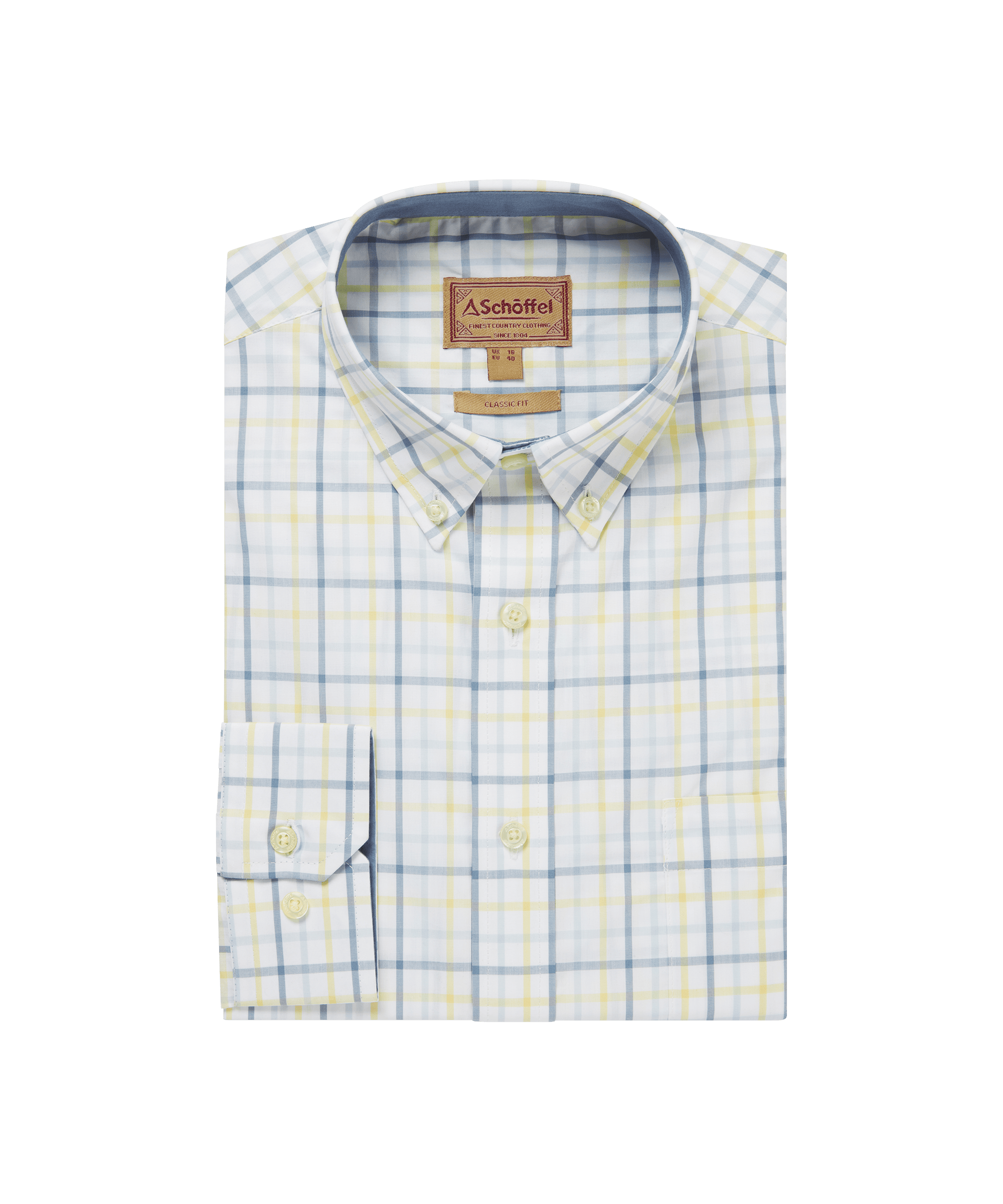 Schöffel Men's Holkham Classic Shirt in Blue Check