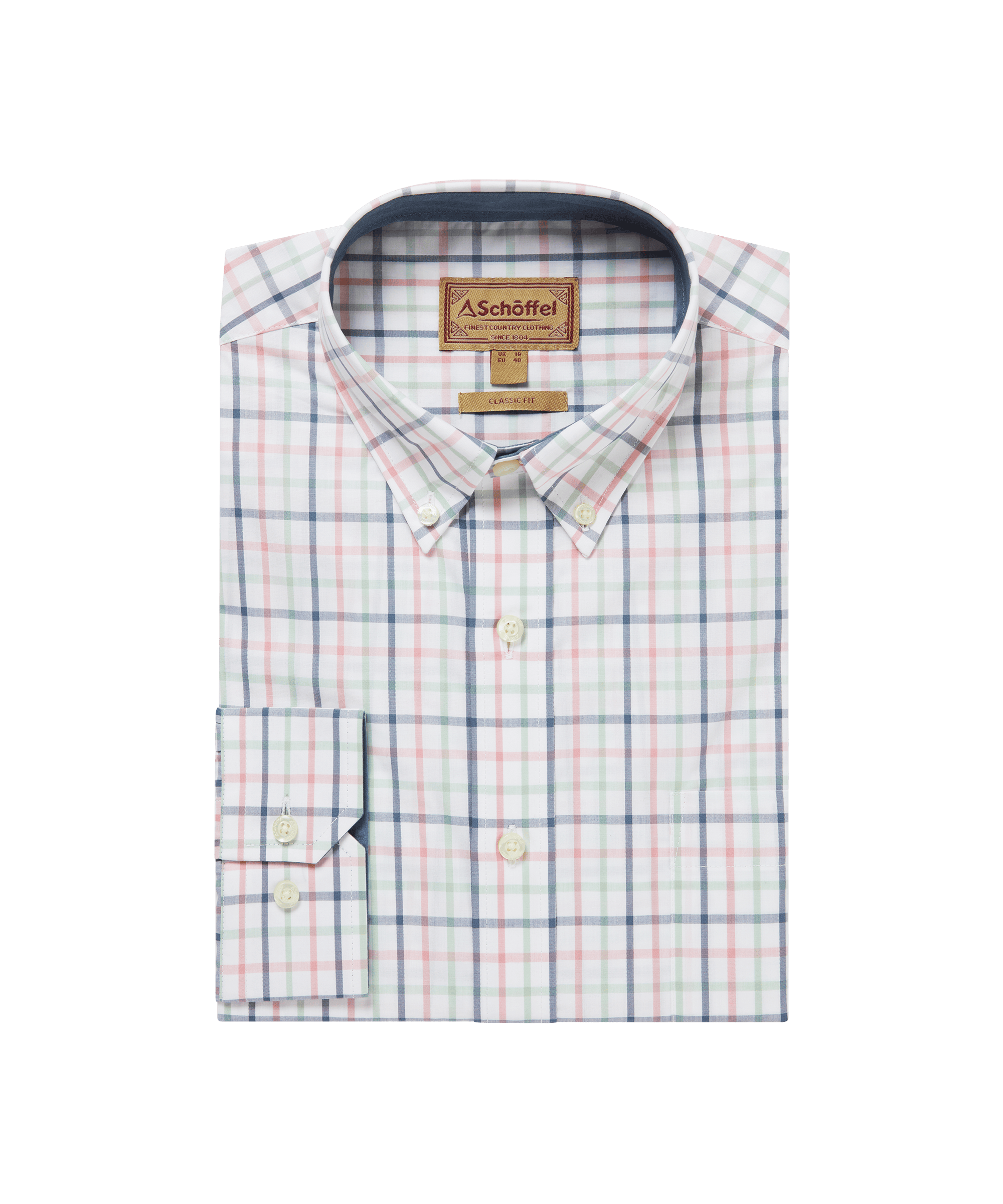 Schöffel Men's Holkham Classic Shirt in Blue and Red Check