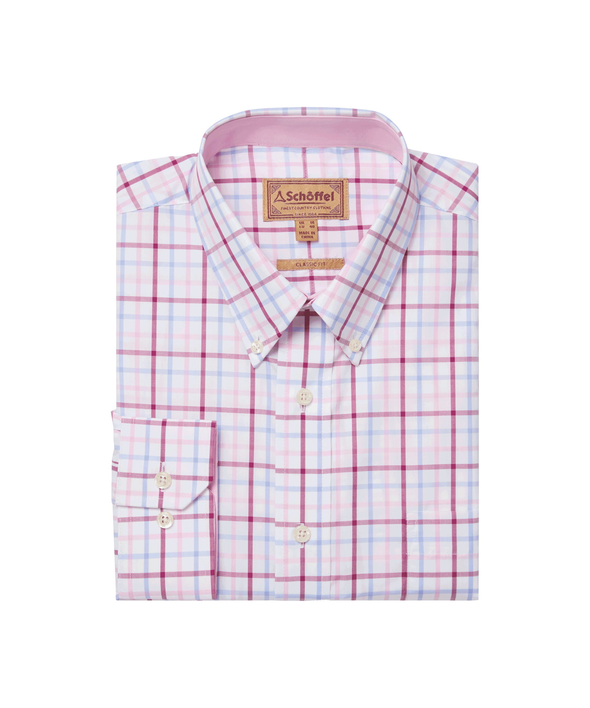 Schöffel Holkham Classic Shirt for Men in Pink and Blue