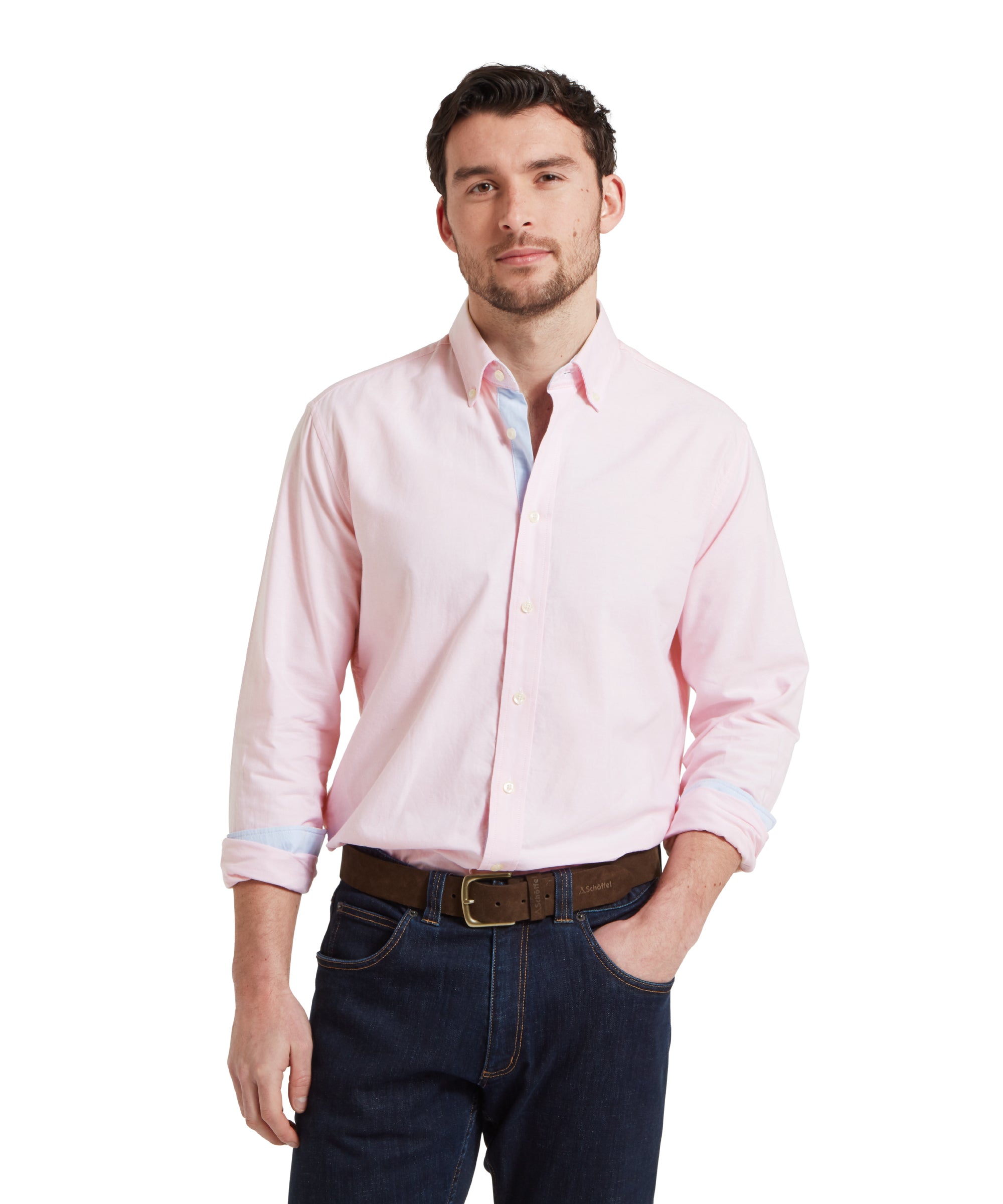 Holt Soft Oxford Tailored Shirt - Light Pink