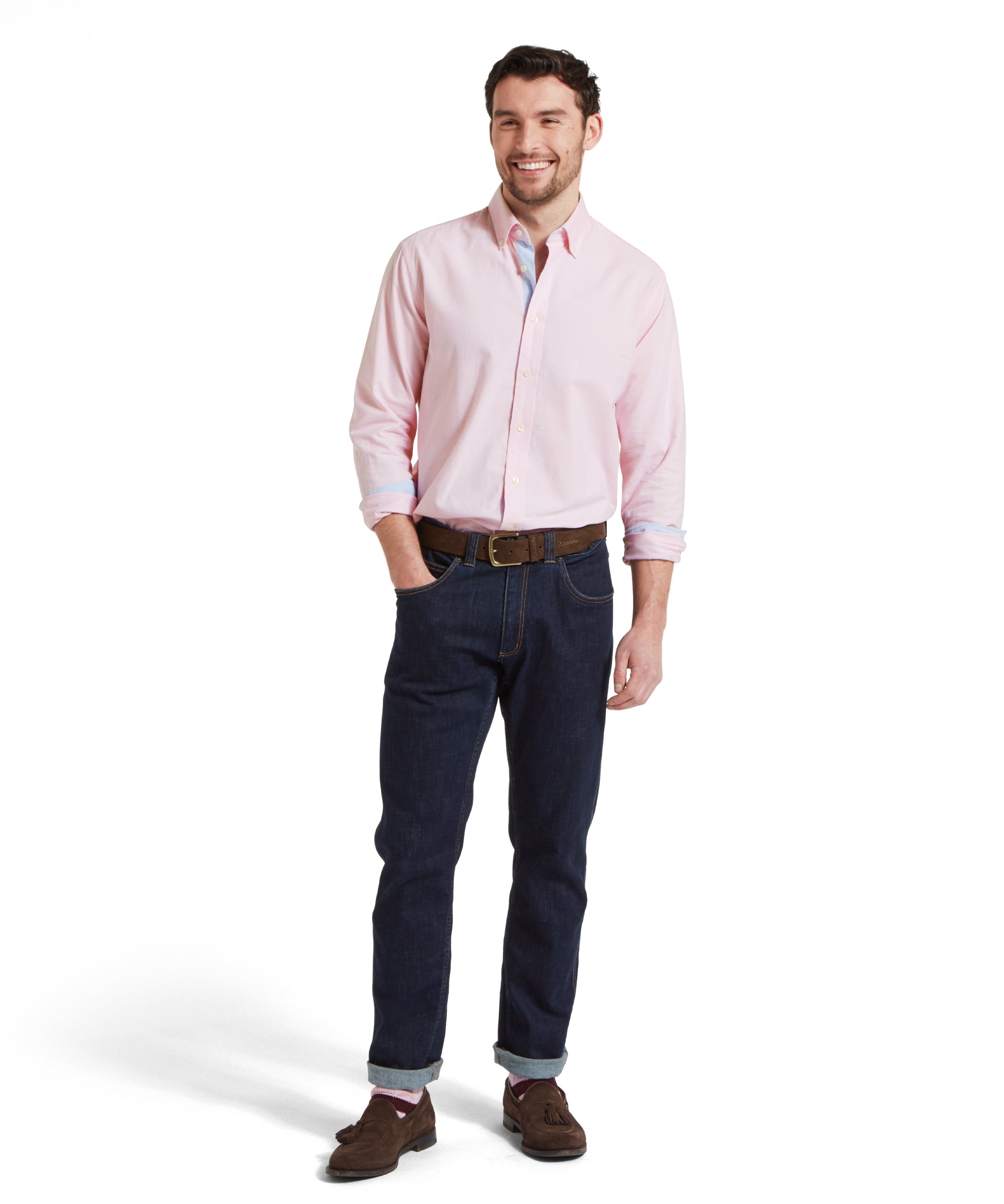 Holt Soft Oxford Tailored Shirt - Light Pink