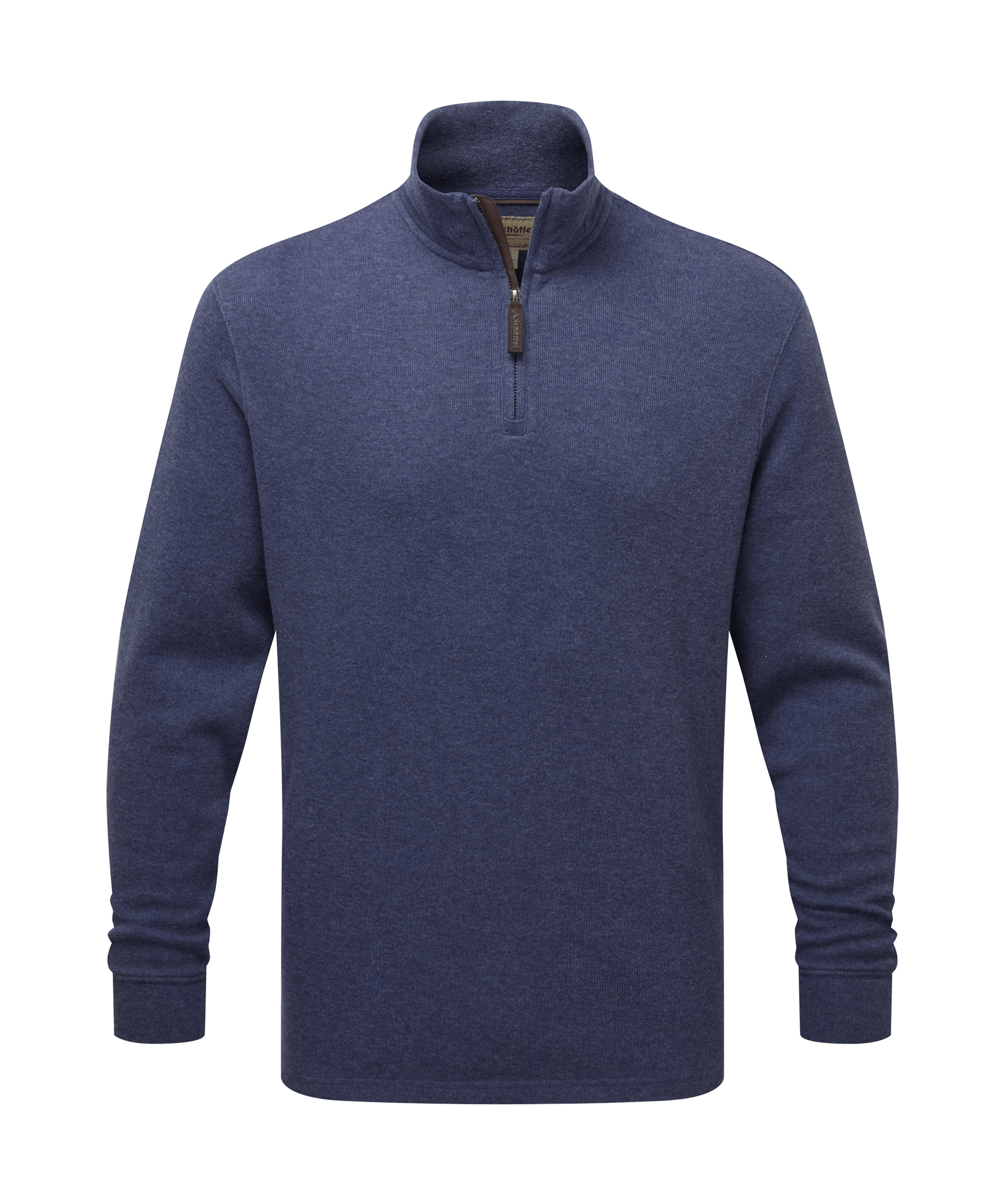 Schöffel Kingsbridge Cotton French Rib 1/4 Zip for Men in Blue