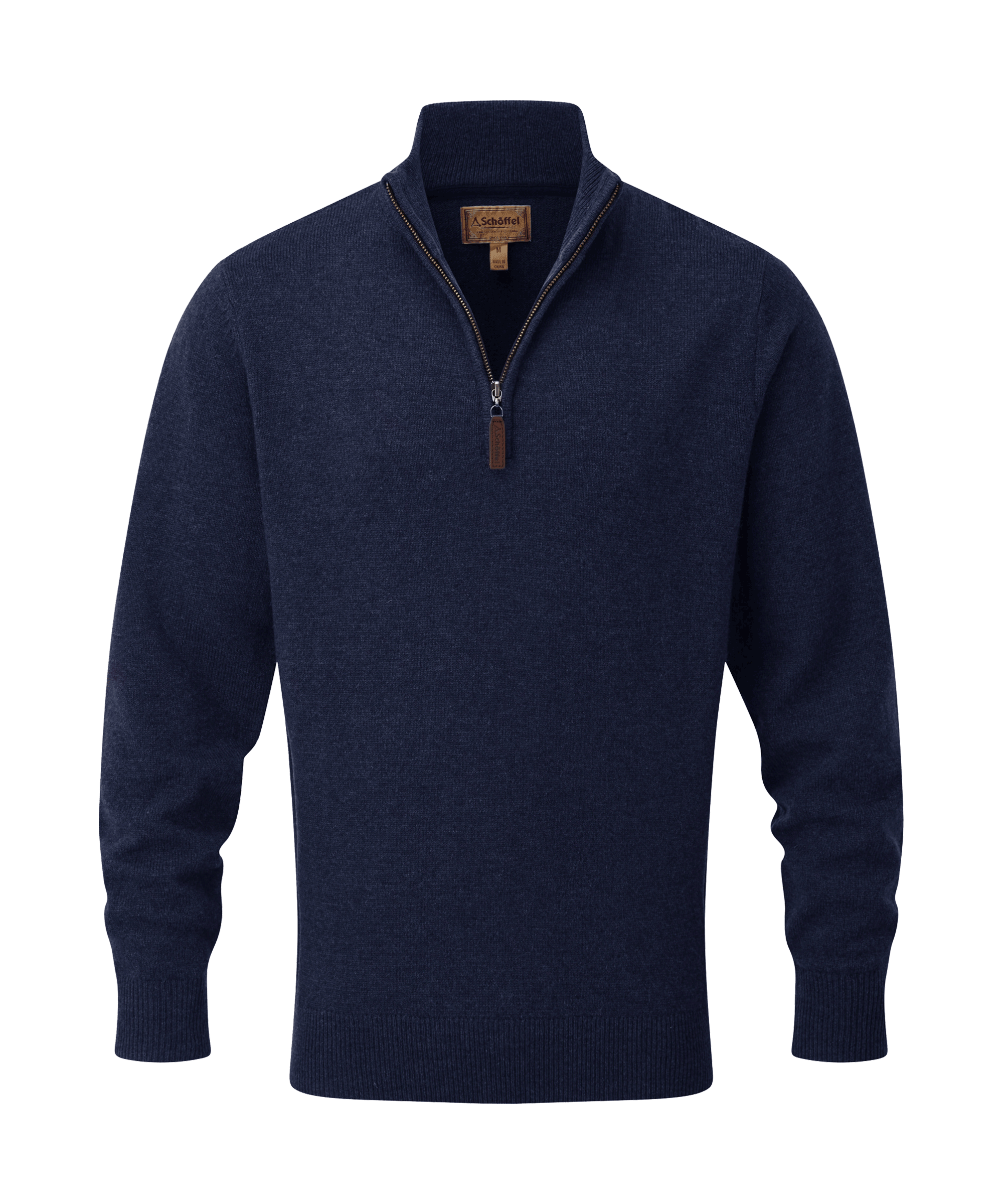 Schöffel Lambswool 1/4 Zip for Men in Navy