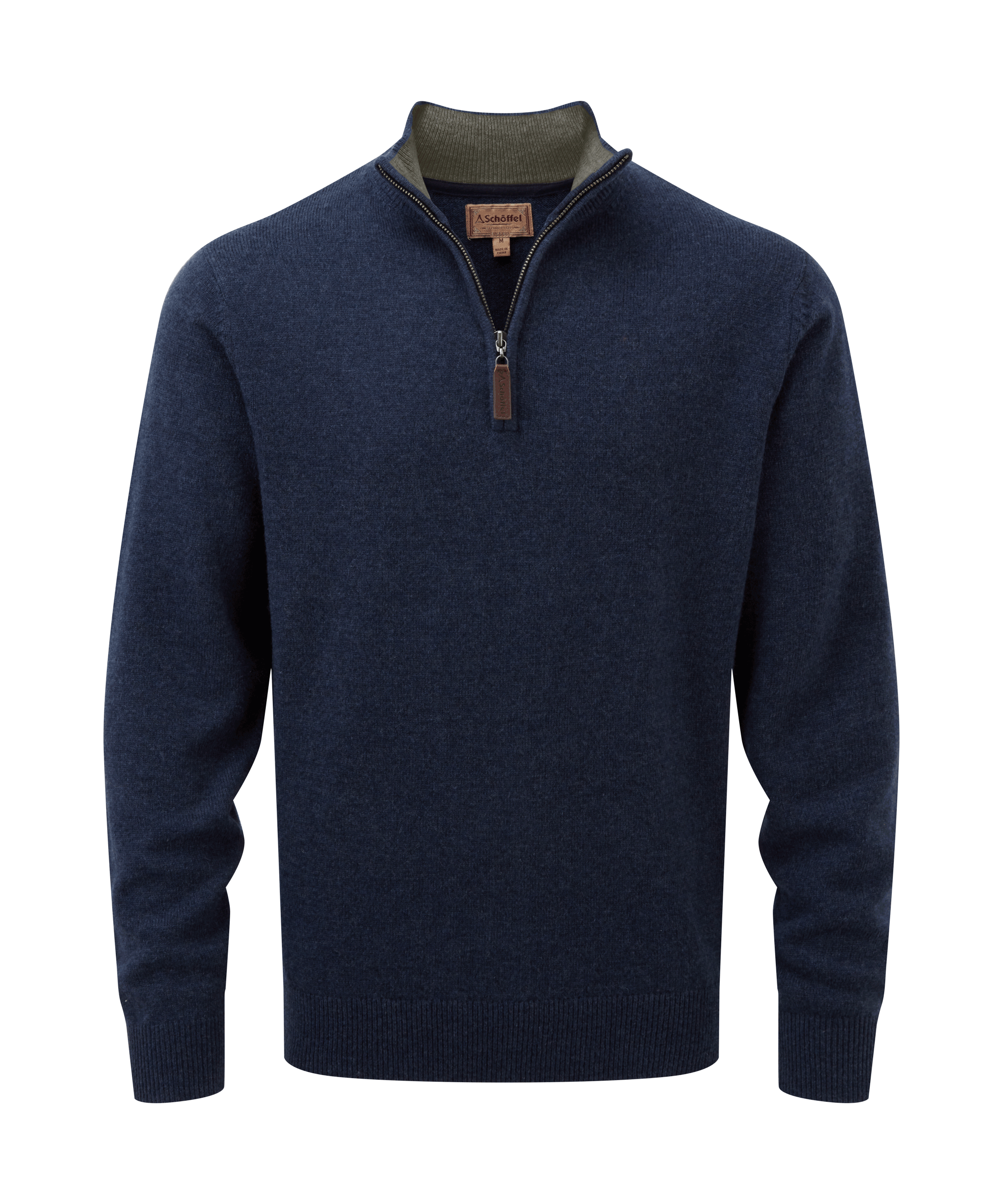 Schöffel Lambswool 1/4 Zip for Men in Blue