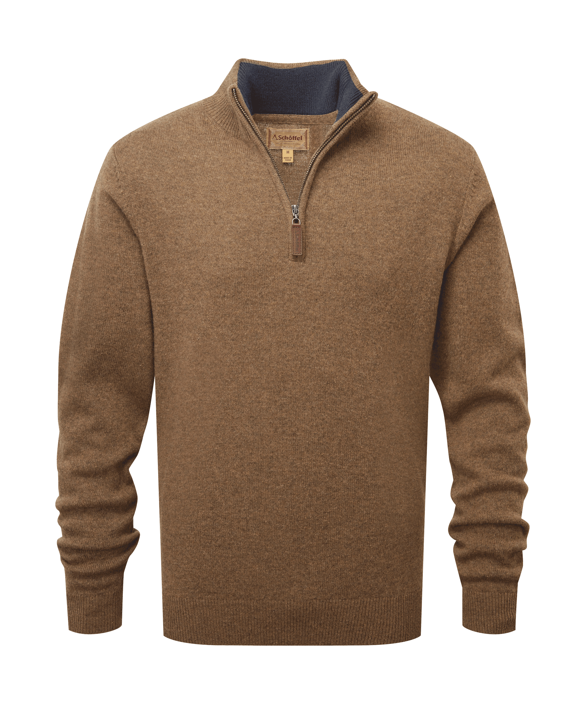 Schöffel Lambswool 1/4 Zip for Men in Brown