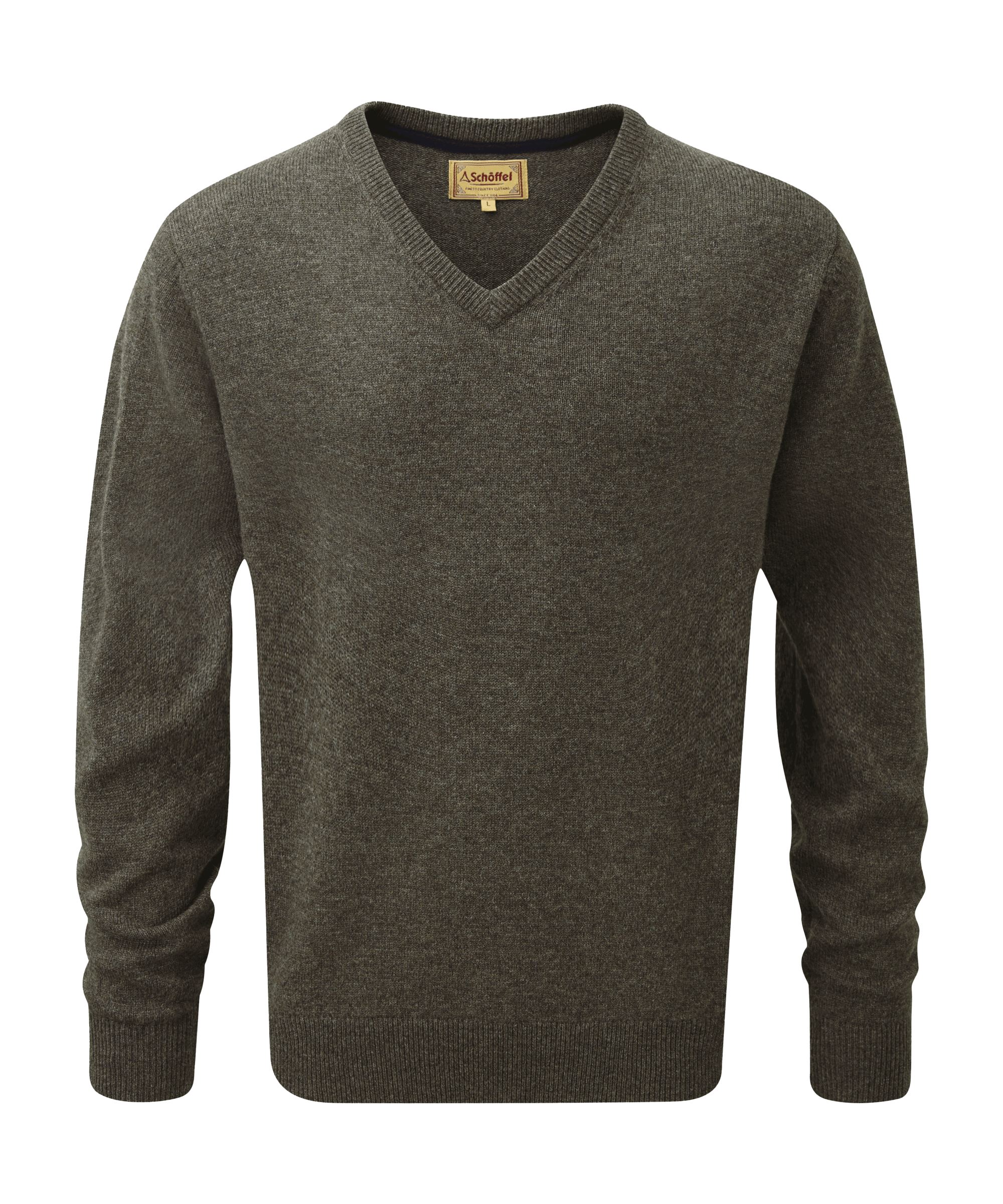 Schöffel Lambswool V Neck for Men in Brown