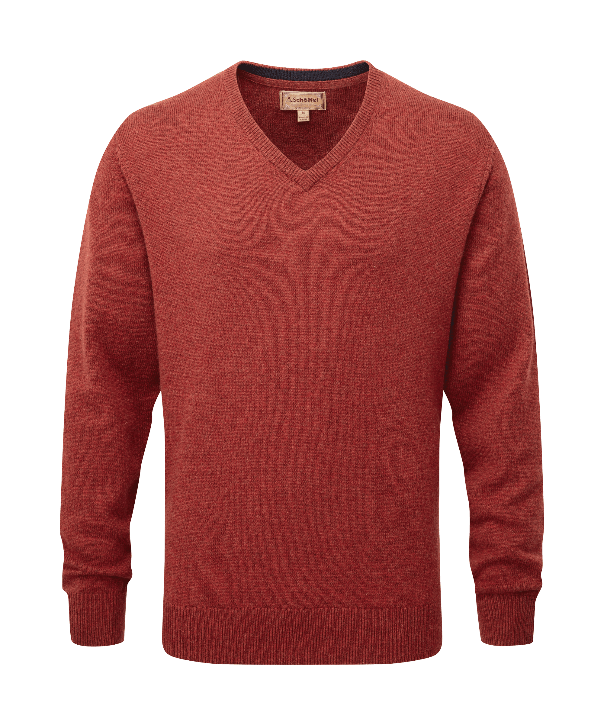 Schöffel Lewis Lambswool V Neck Jumper for Men in Red