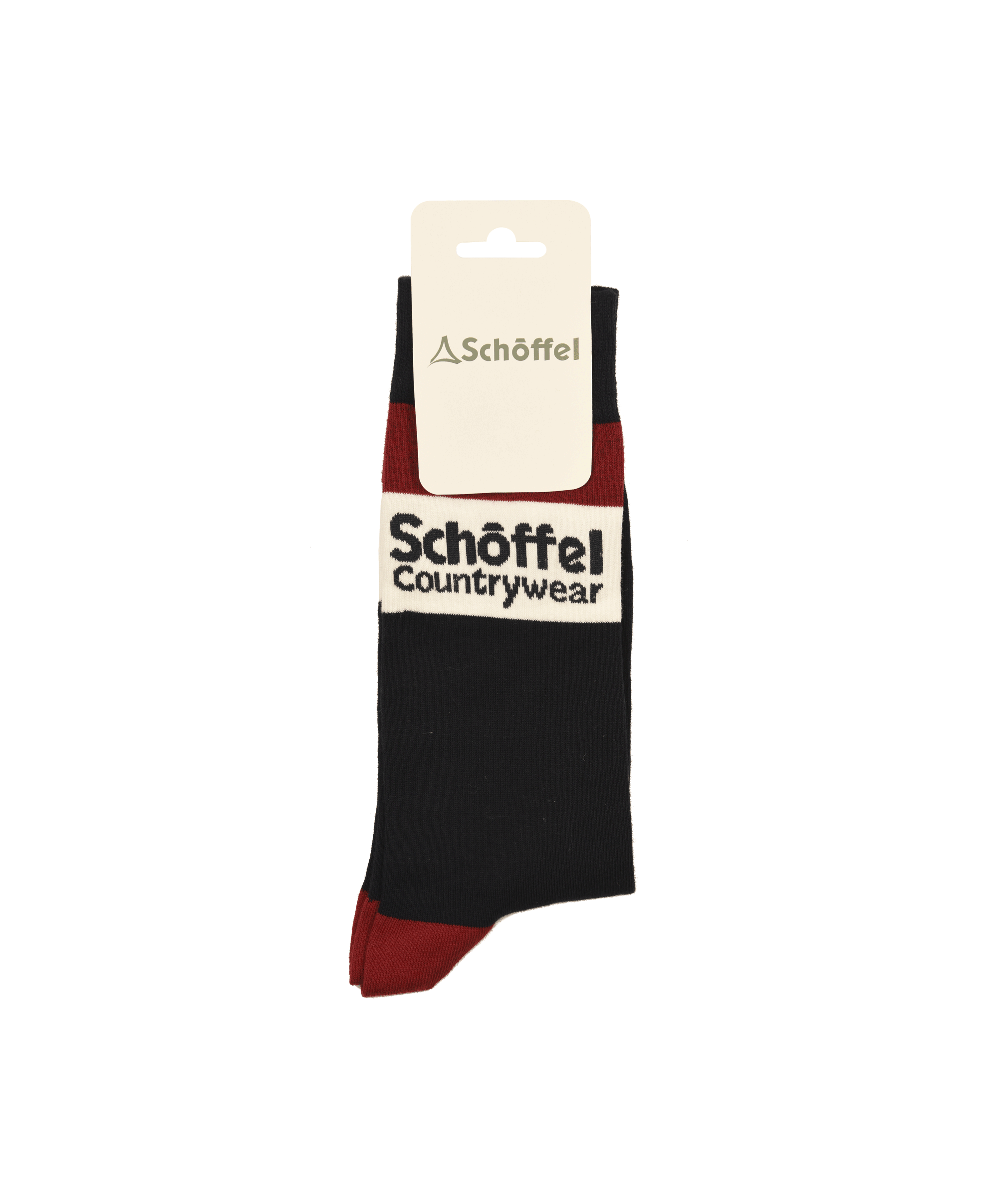 Schöffel Cotton Sock for Men in Red Navy