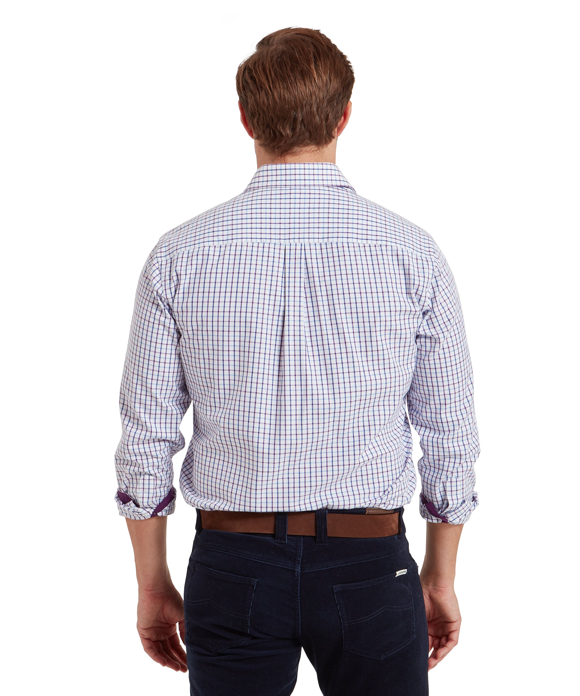 Milton Tailored Shirt - Purple Check