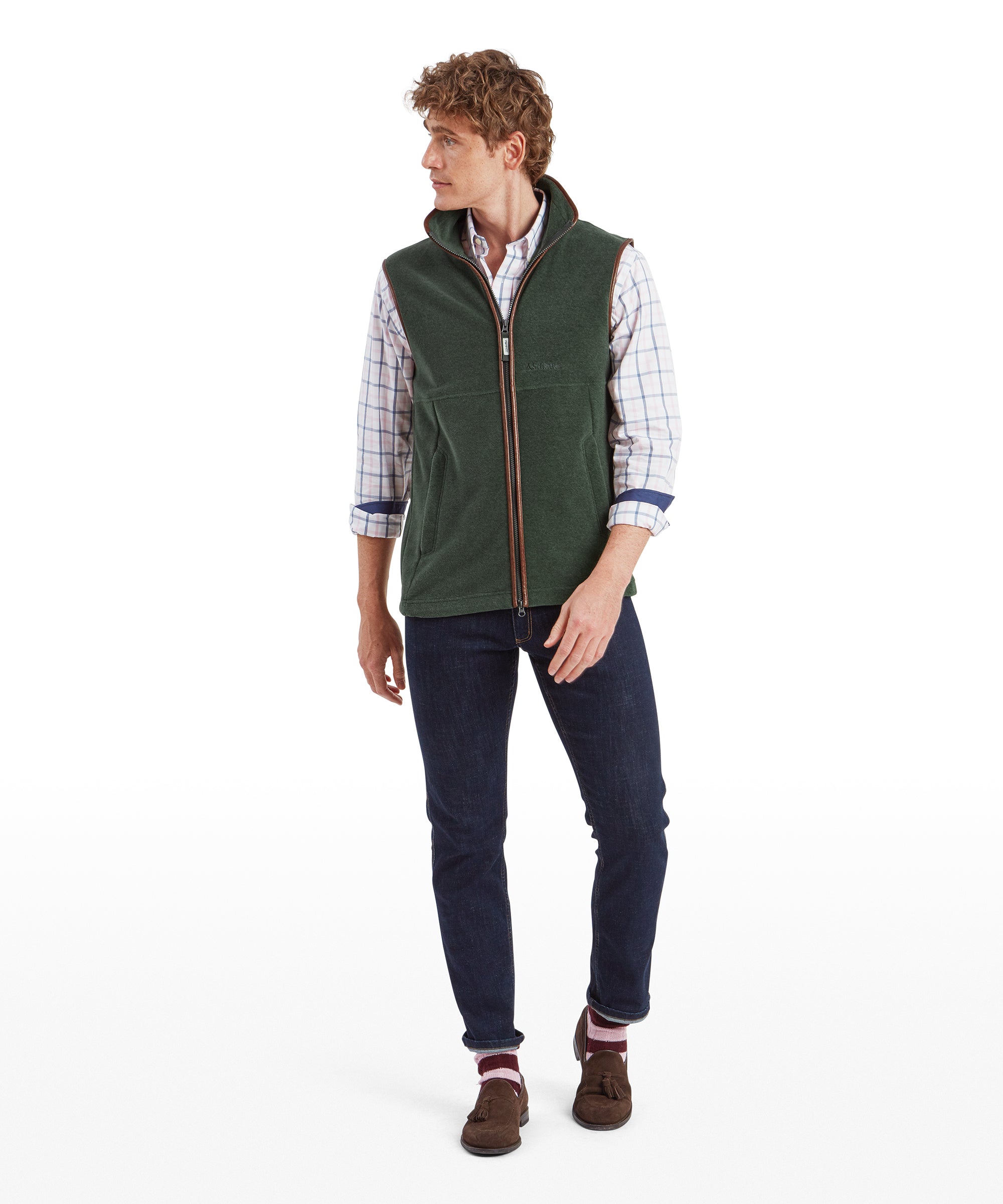 Oakham Fleece Gilet - Cedar Green