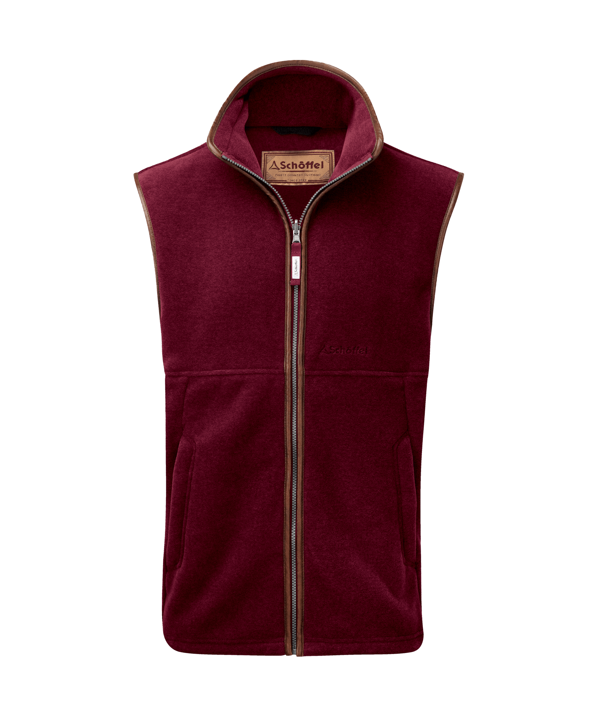 Men s Oakham Fleece Gilet Red Schoffel Country