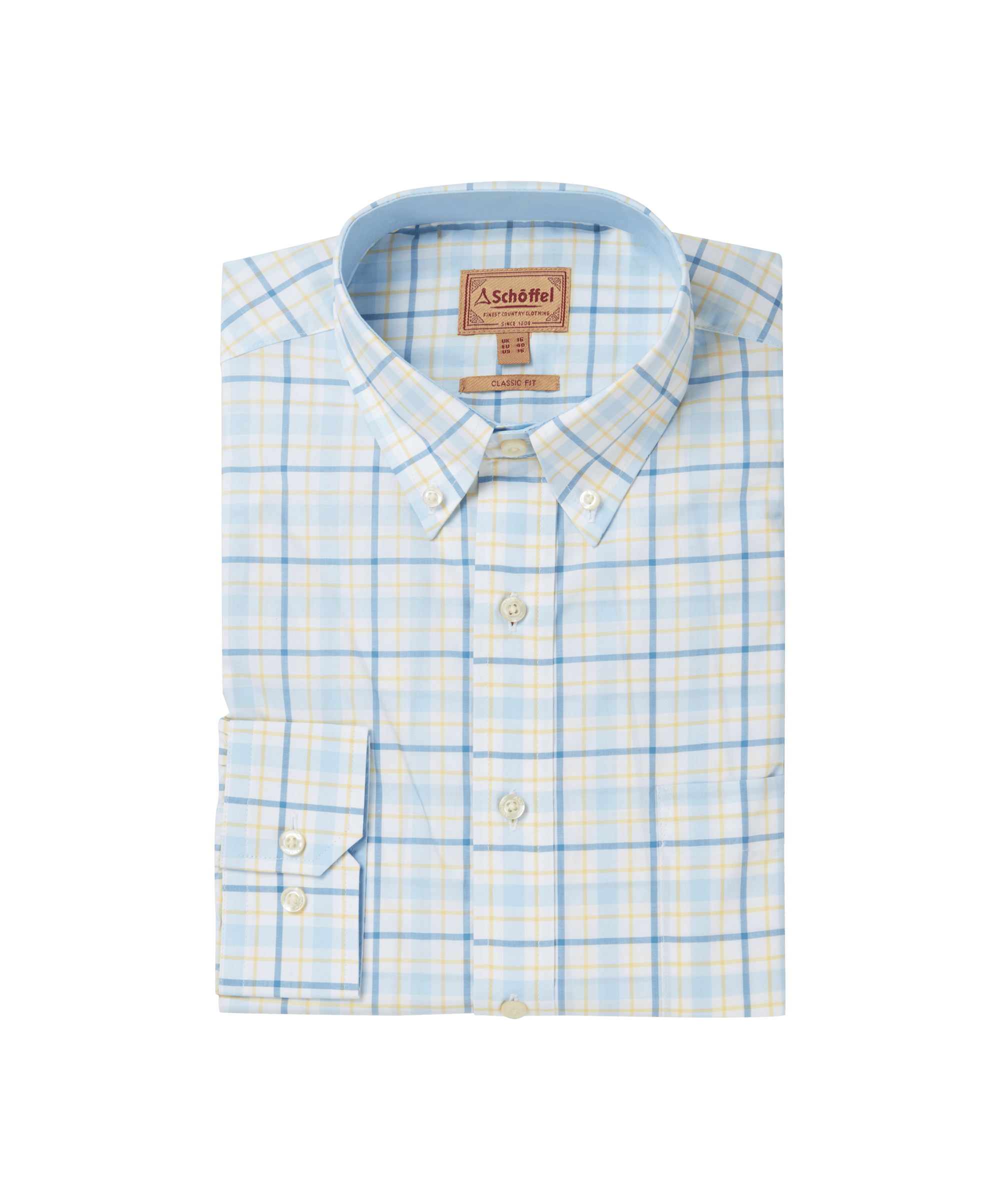 Schöffel Polstead Classic Shirt for Men in Blue and Yellow