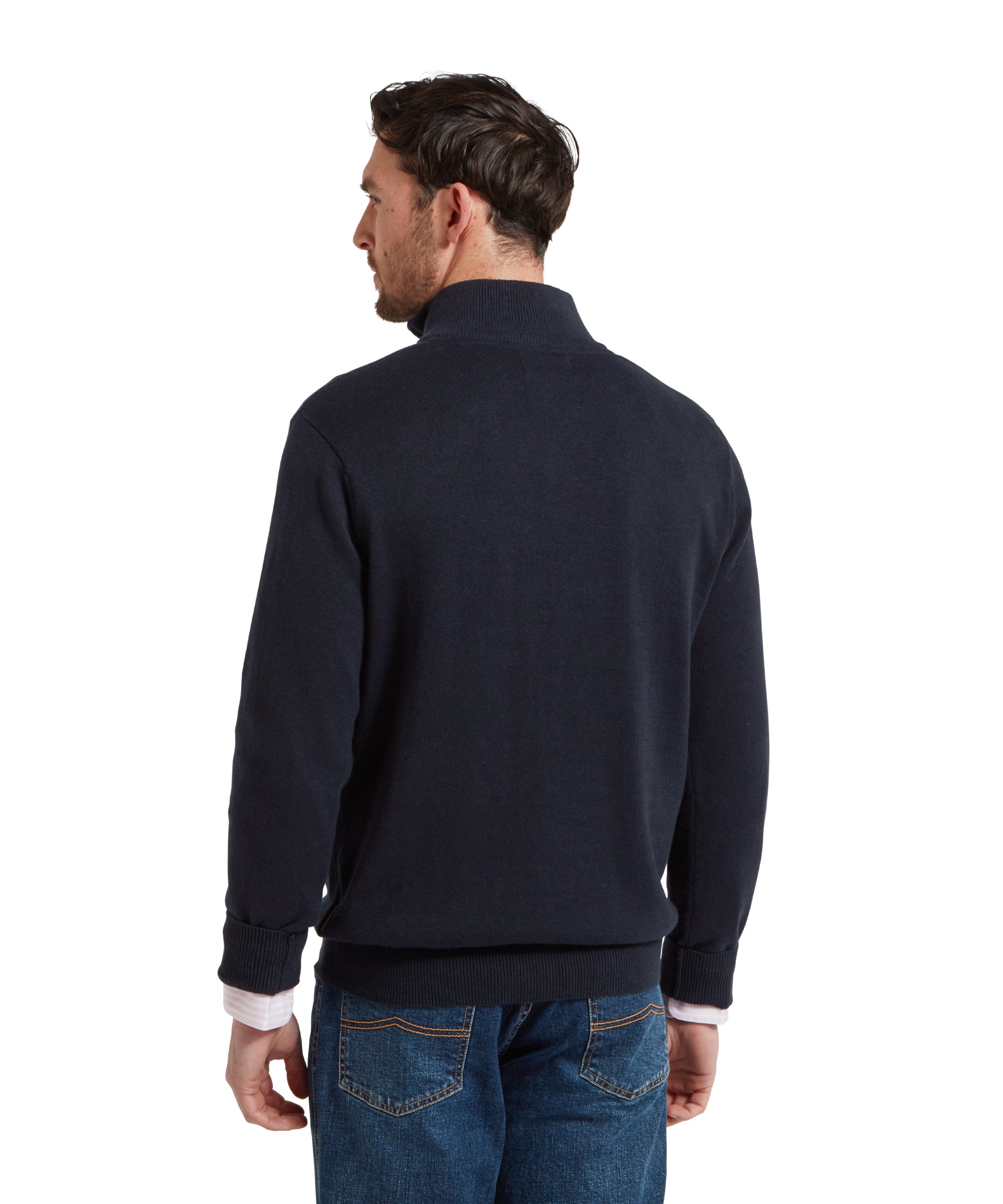 Porthmeor Quarter Zip Jumper - Navy