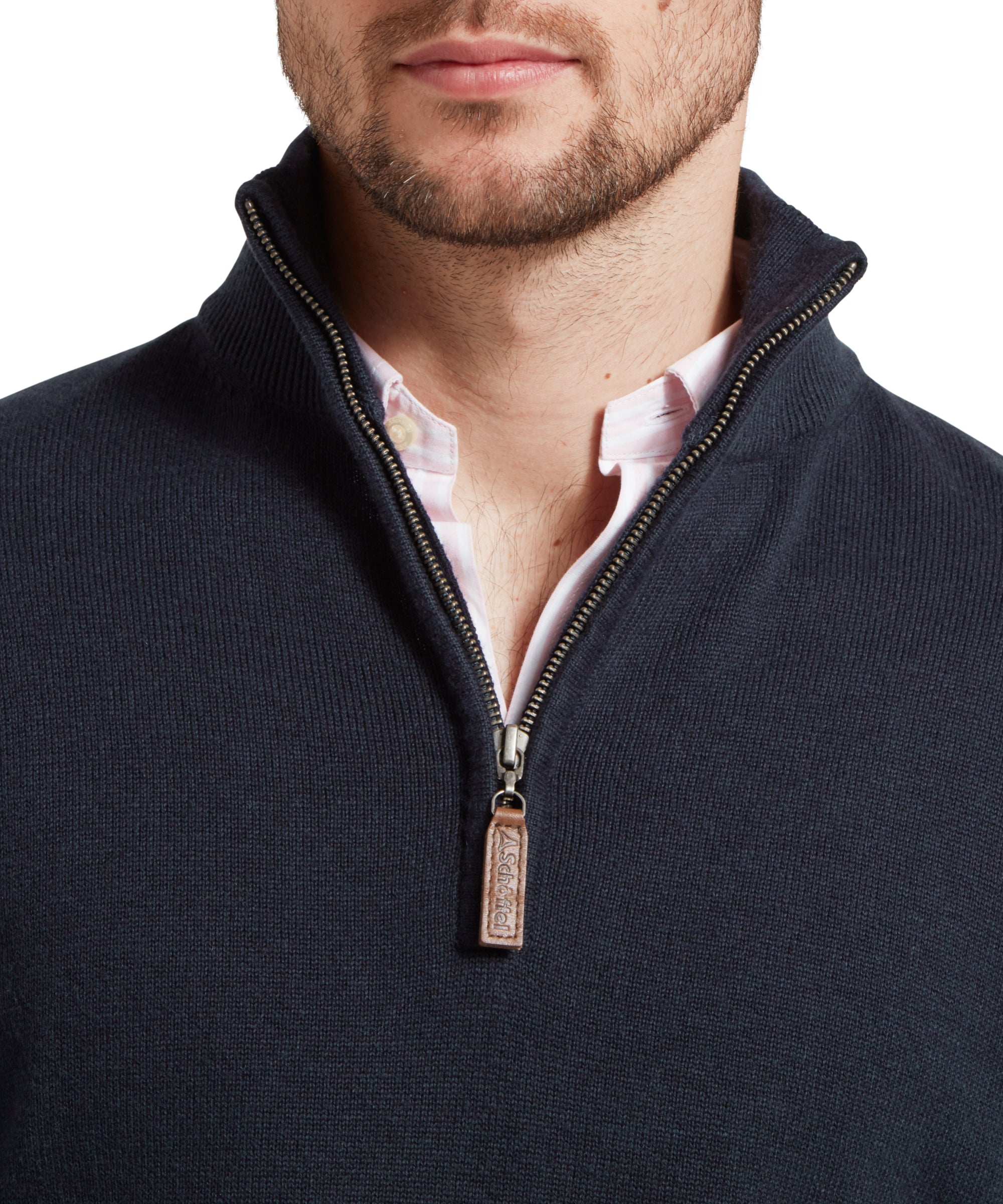 Porthmeor Quarter Zip Jumper - Navy