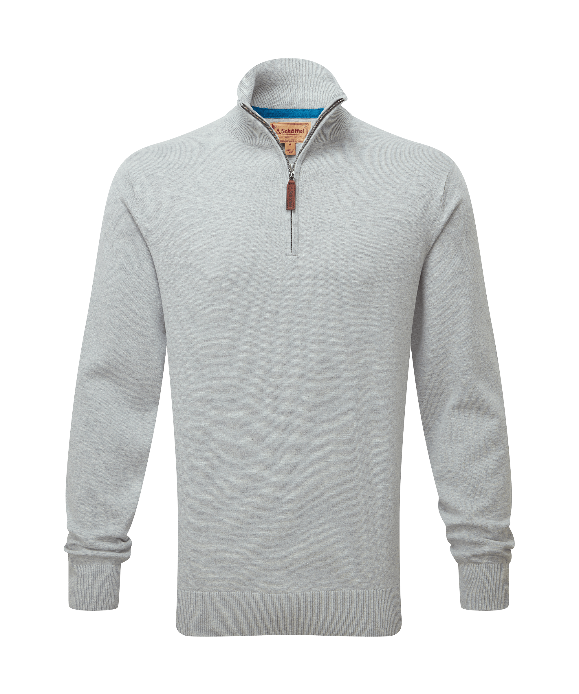 Schöffel Porthmeor Pima Cotton 1/4 Zip for Men in Grey