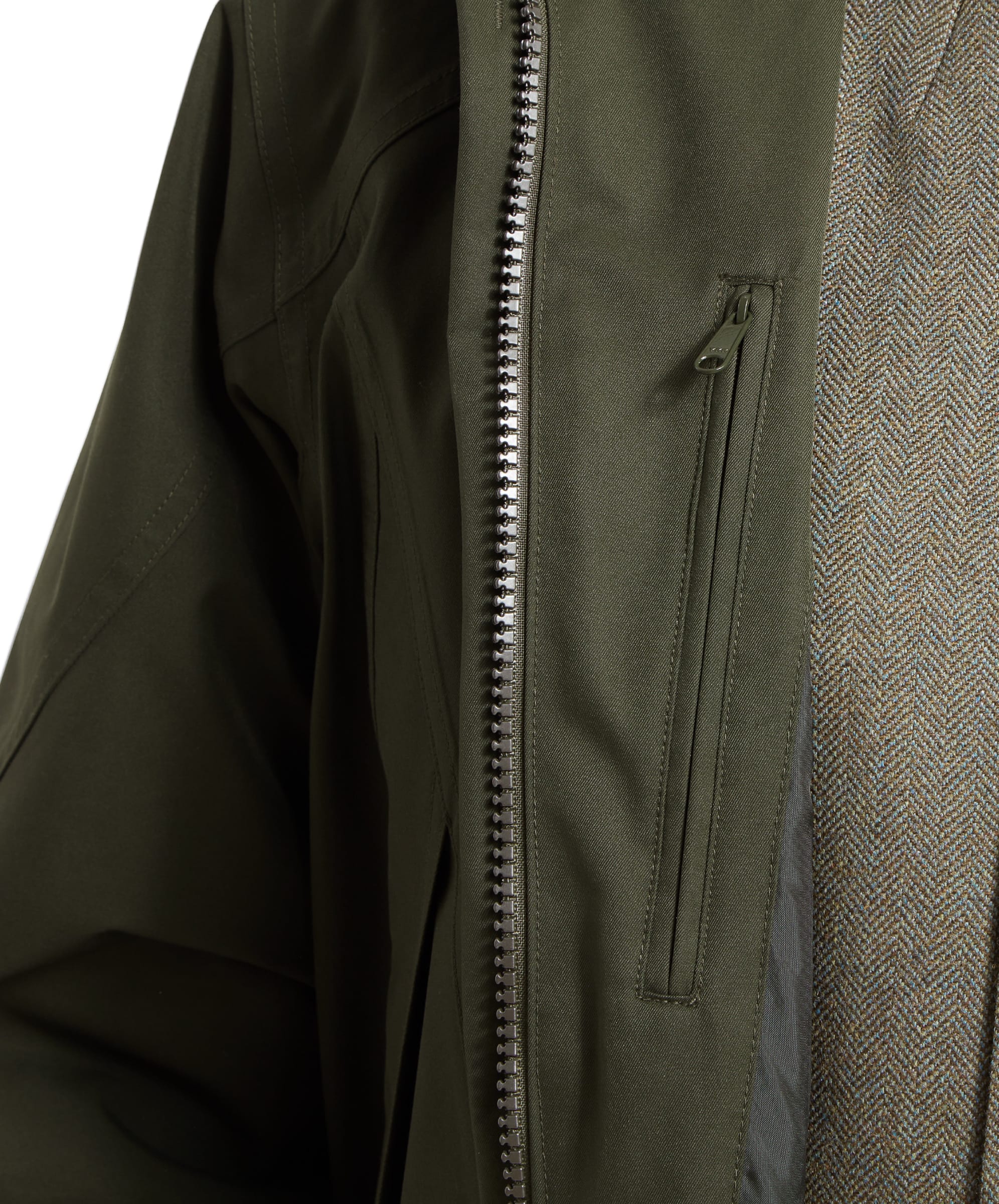 Security pocket detail on the Schöffel Ptarmigan Extreme II for Men in Green