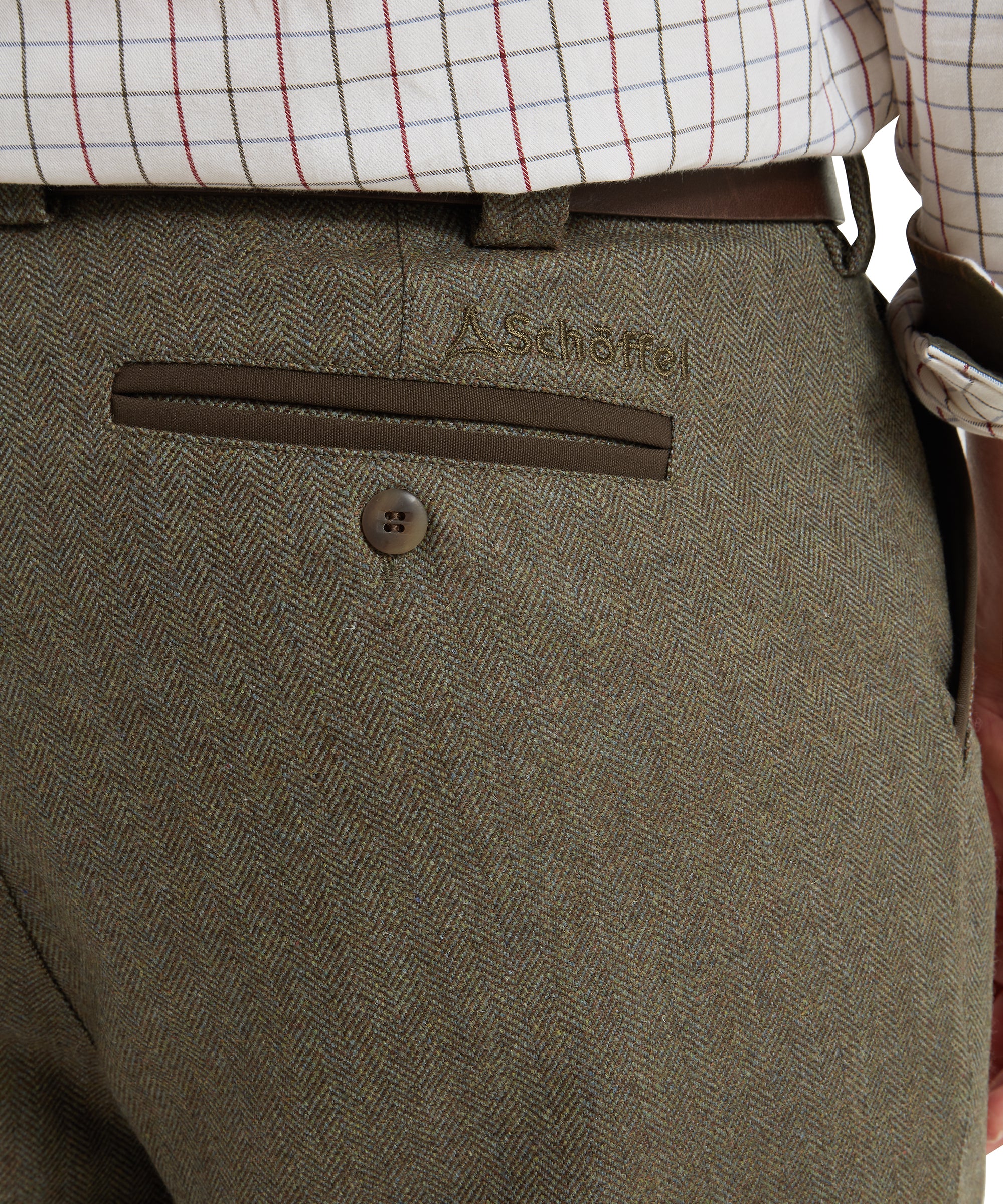 Ptarmigan Tweed Plus Twos - Loden Green Herringbone Tweed