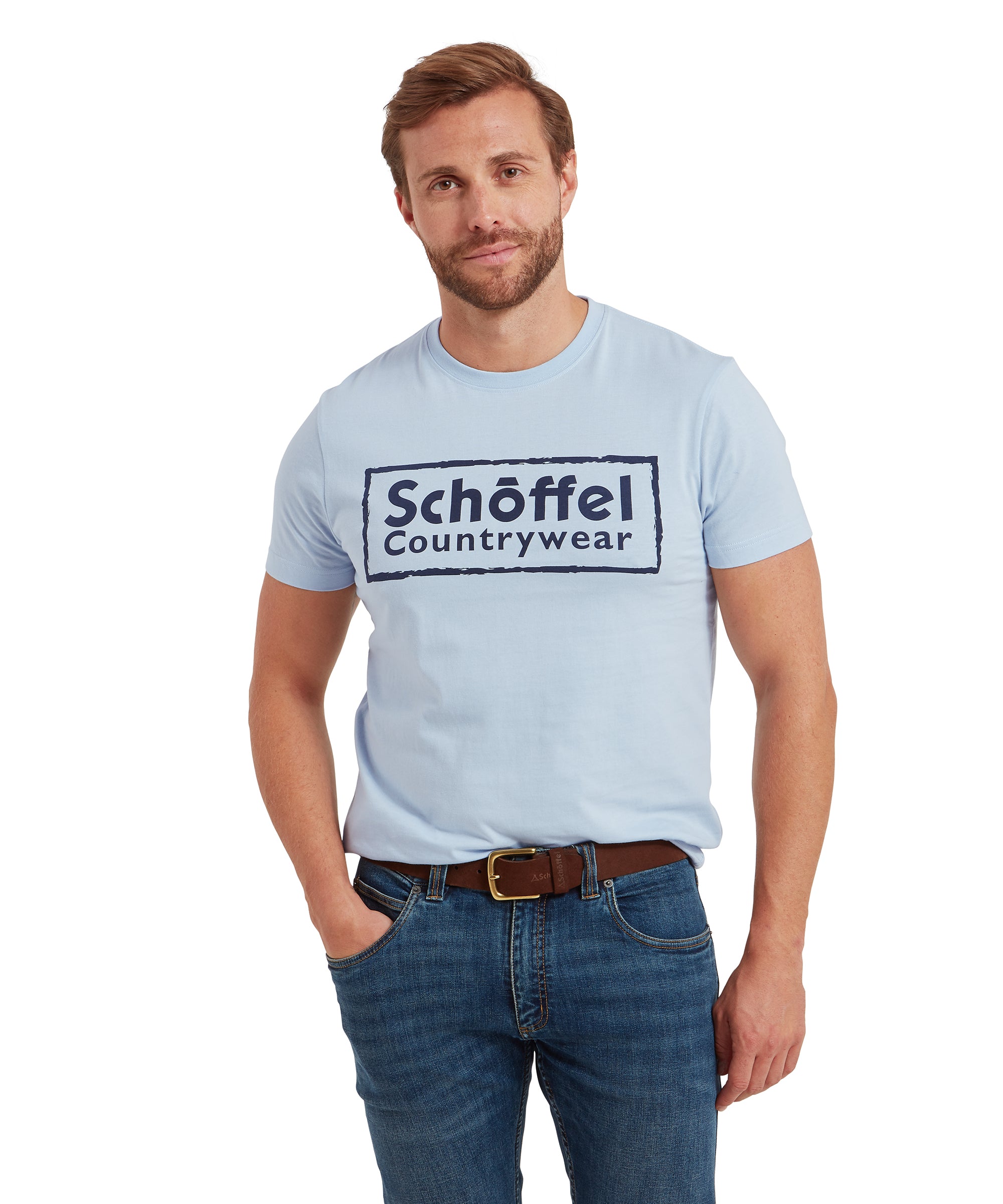 Schoffel Heritage T Shirt - Pale Blue