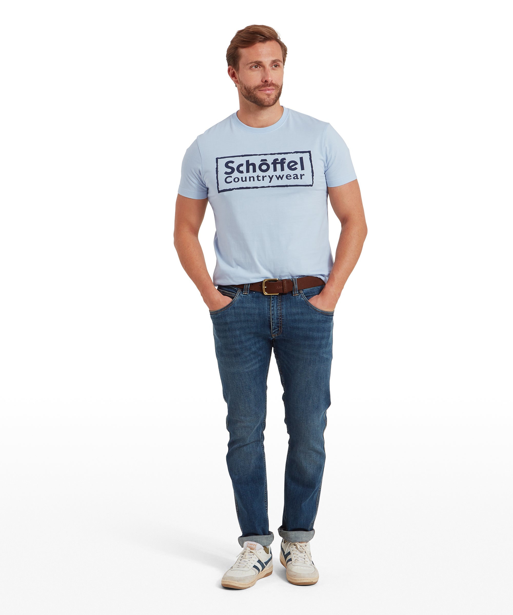 Schoffel Heritage T Shirt - Pale Blue