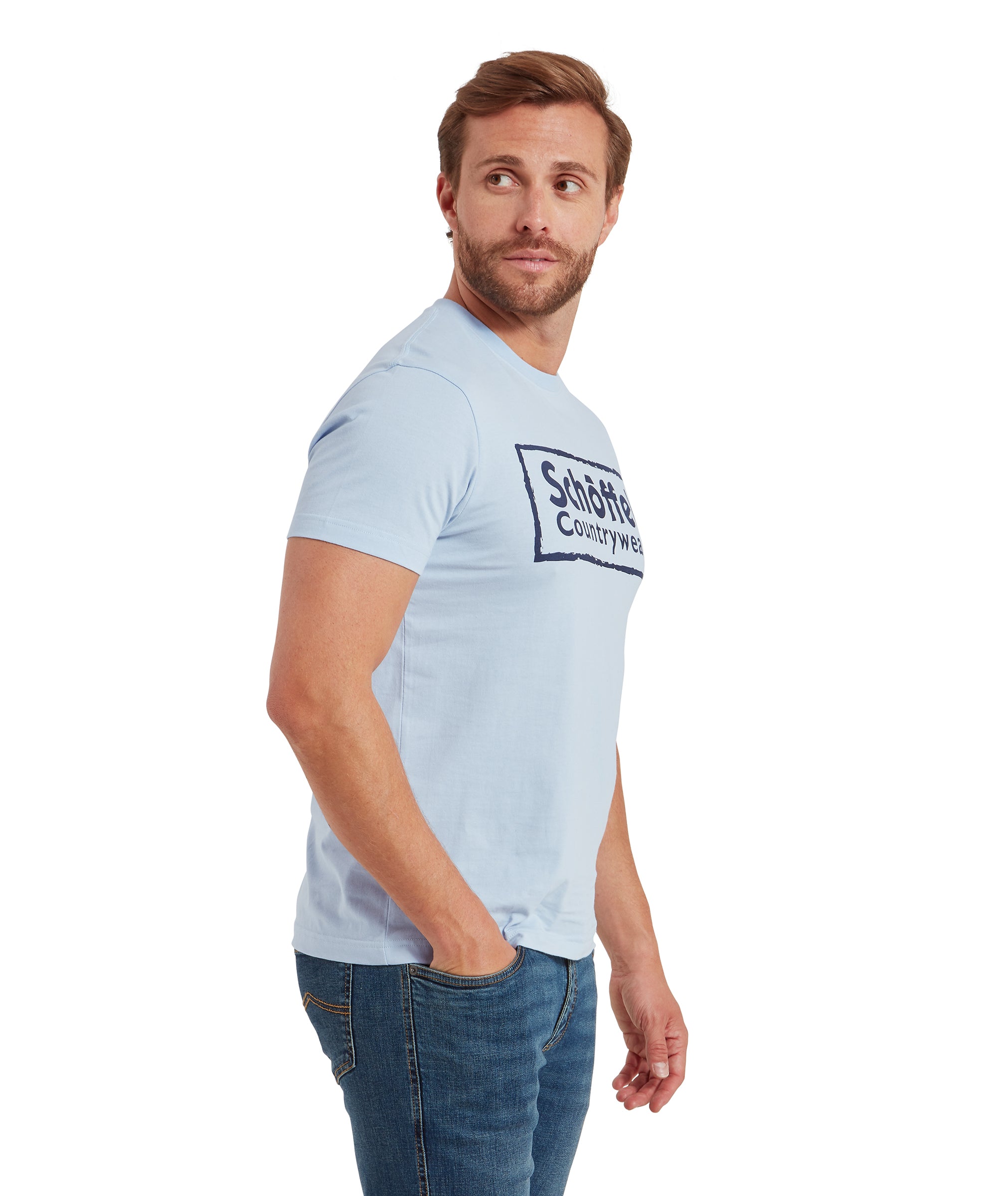 Schoffel Heritage T Shirt - Pale Blue