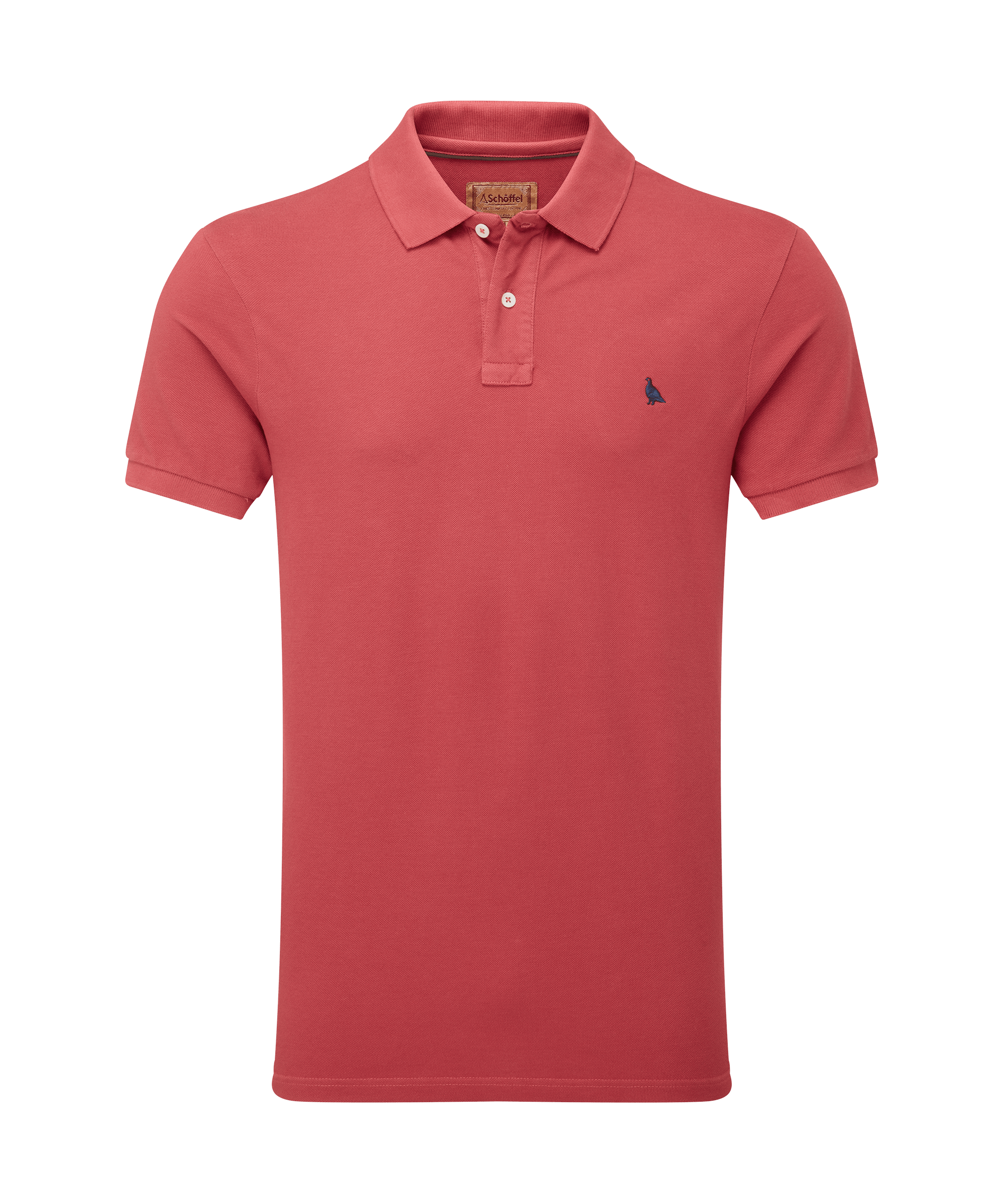 Schöffel Men's St Ives Garment Dyed Polo Shirt Red