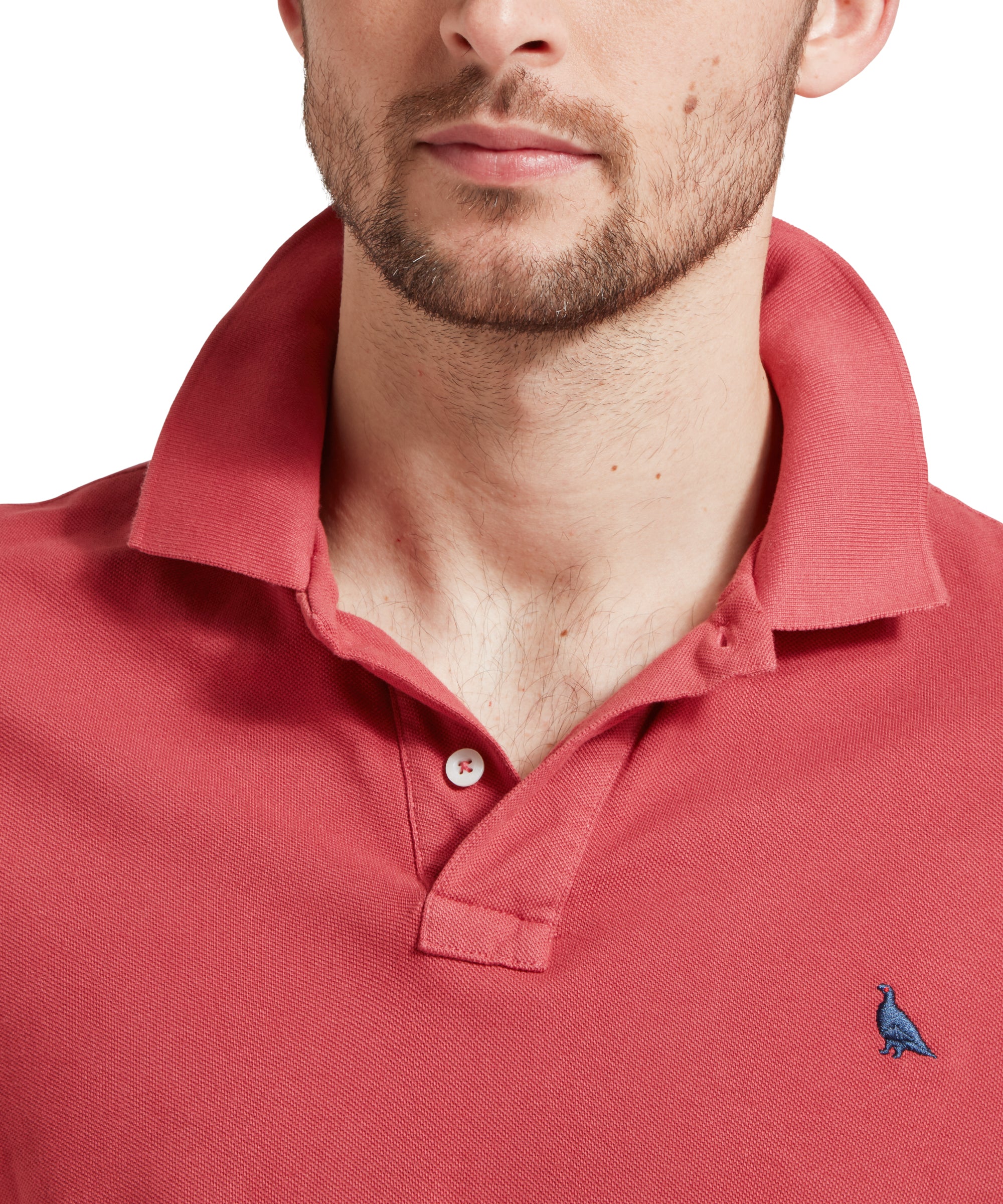 St Ives Garment Dyed Polo Shirt - Slate Red