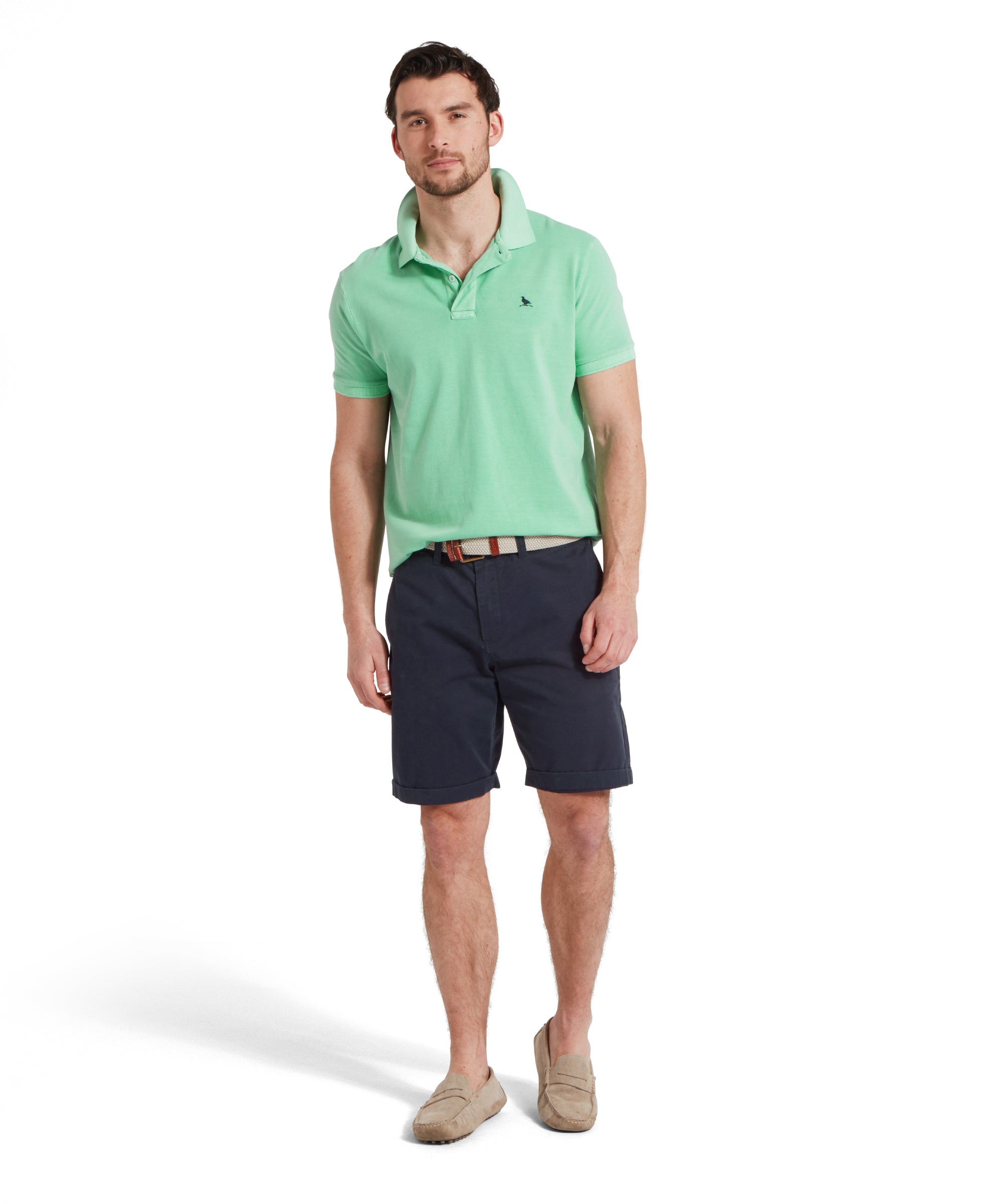 St Ives Garment Dyed Polo Shirt - Sea Green