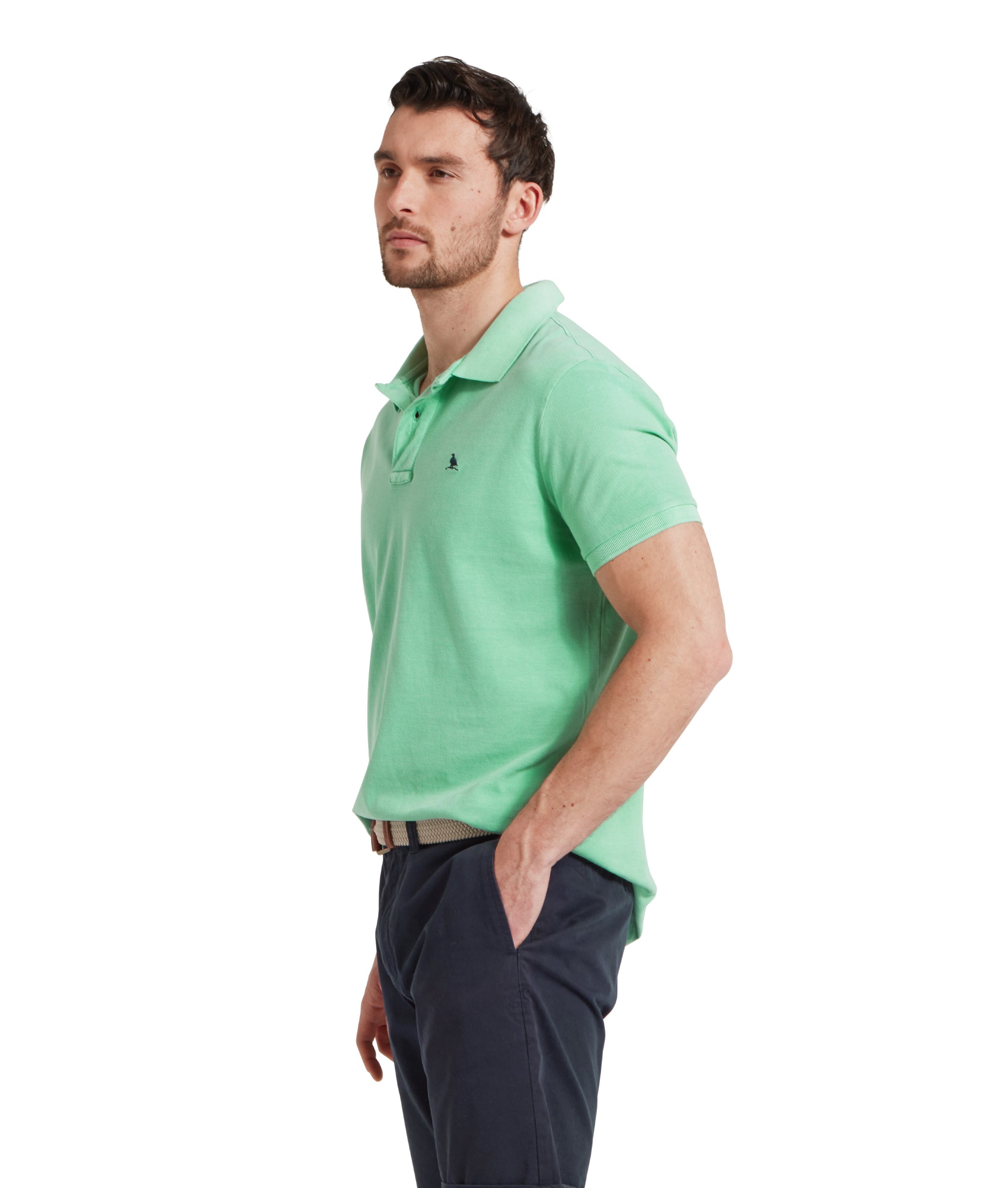 St Ives Garment Dyed Polo Shirt - Sea Green