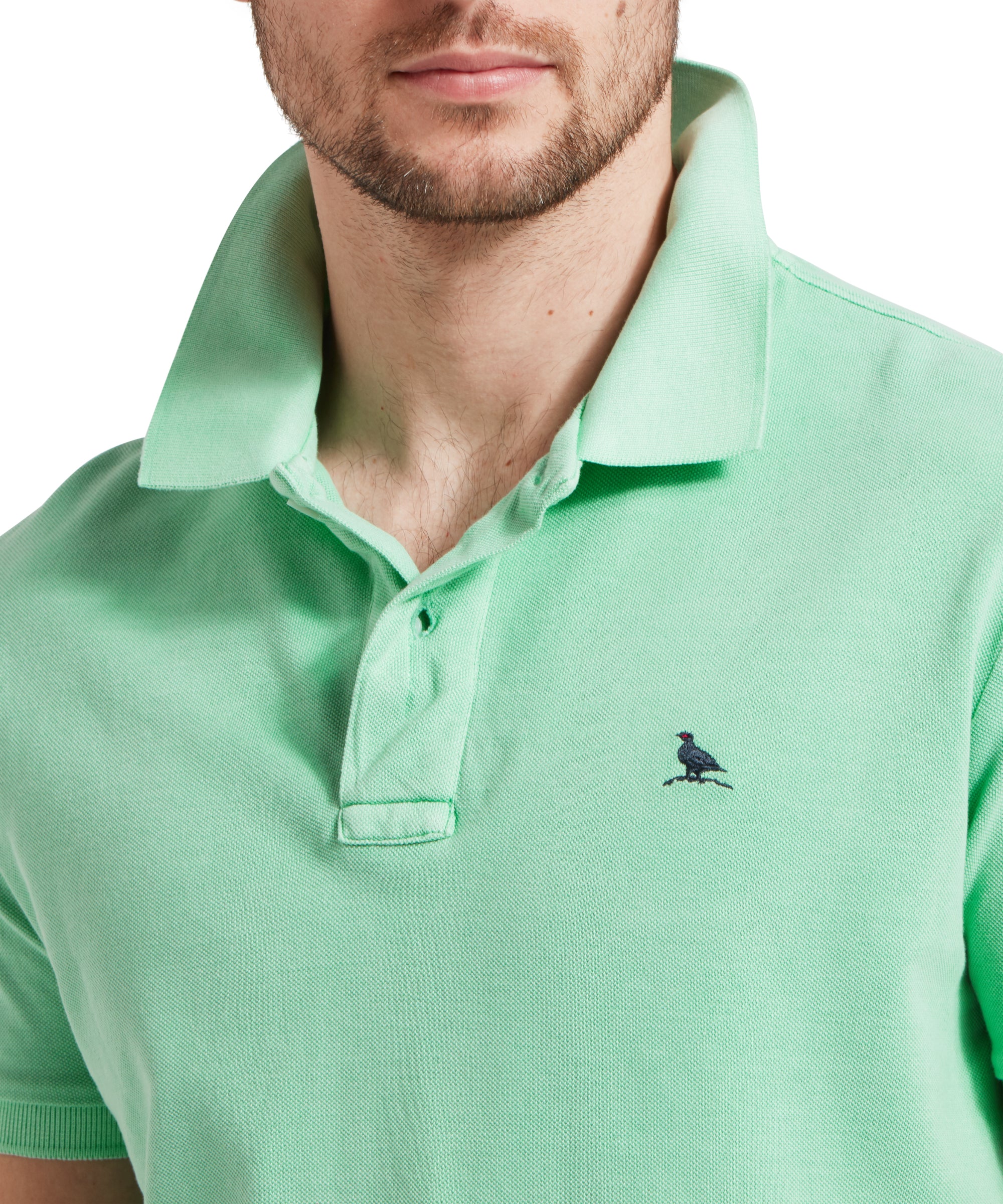 St Ives Garment Dyed Polo Shirt - Sea Green