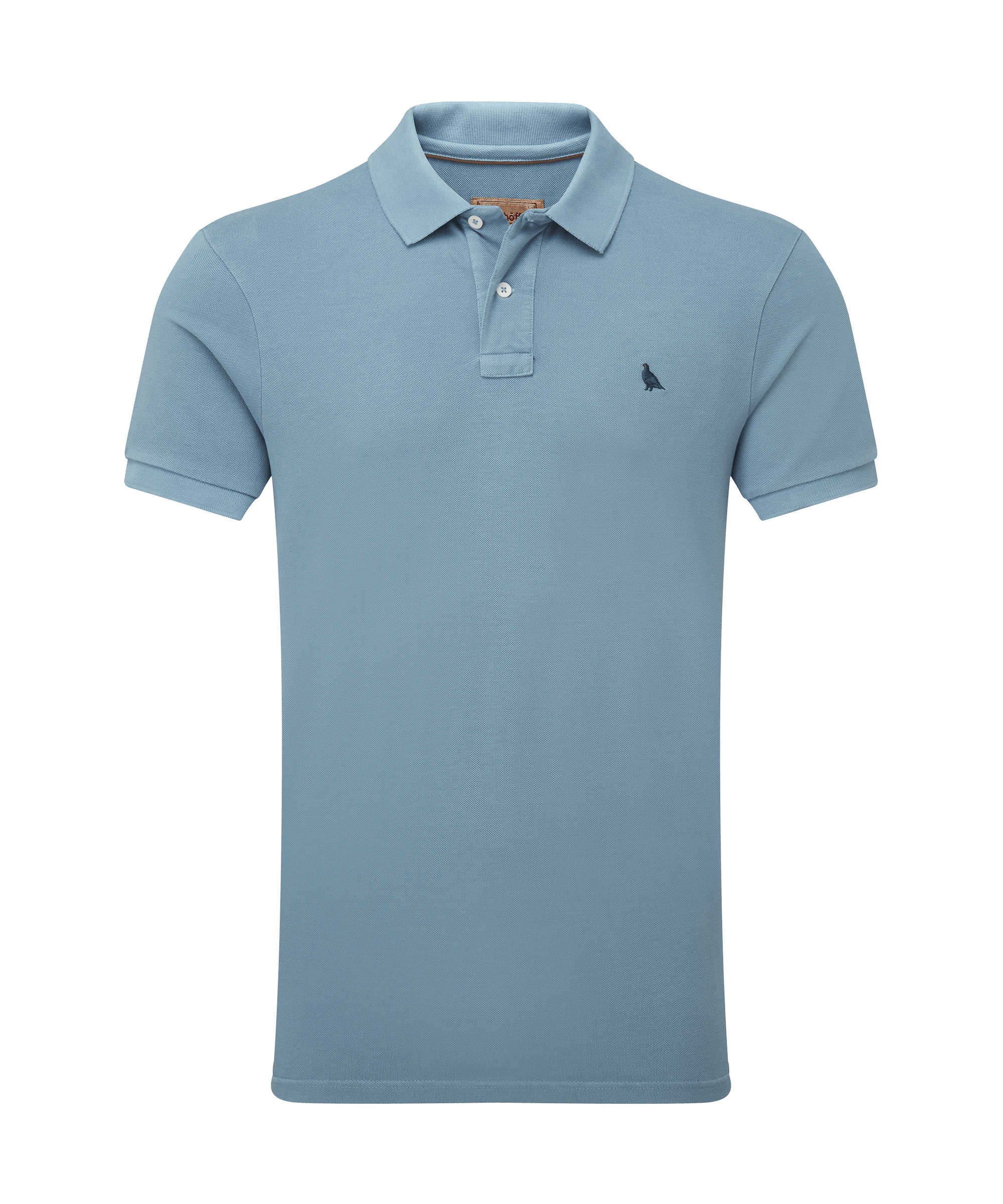 Schöffel Men's St Ives Garment Dyed Polo Shirt Light Blue