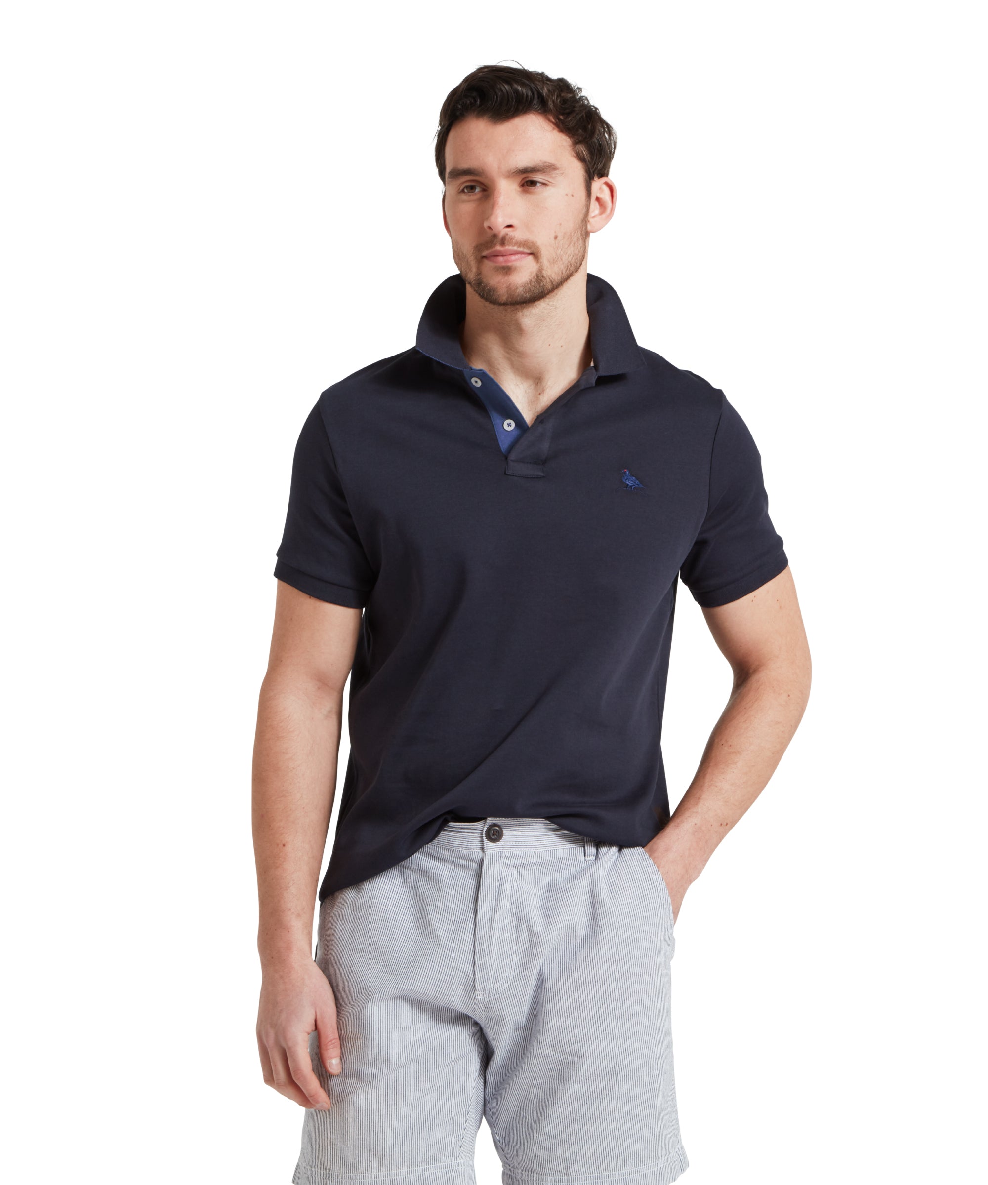 St Ives Jersey Polo Shirt - Navy