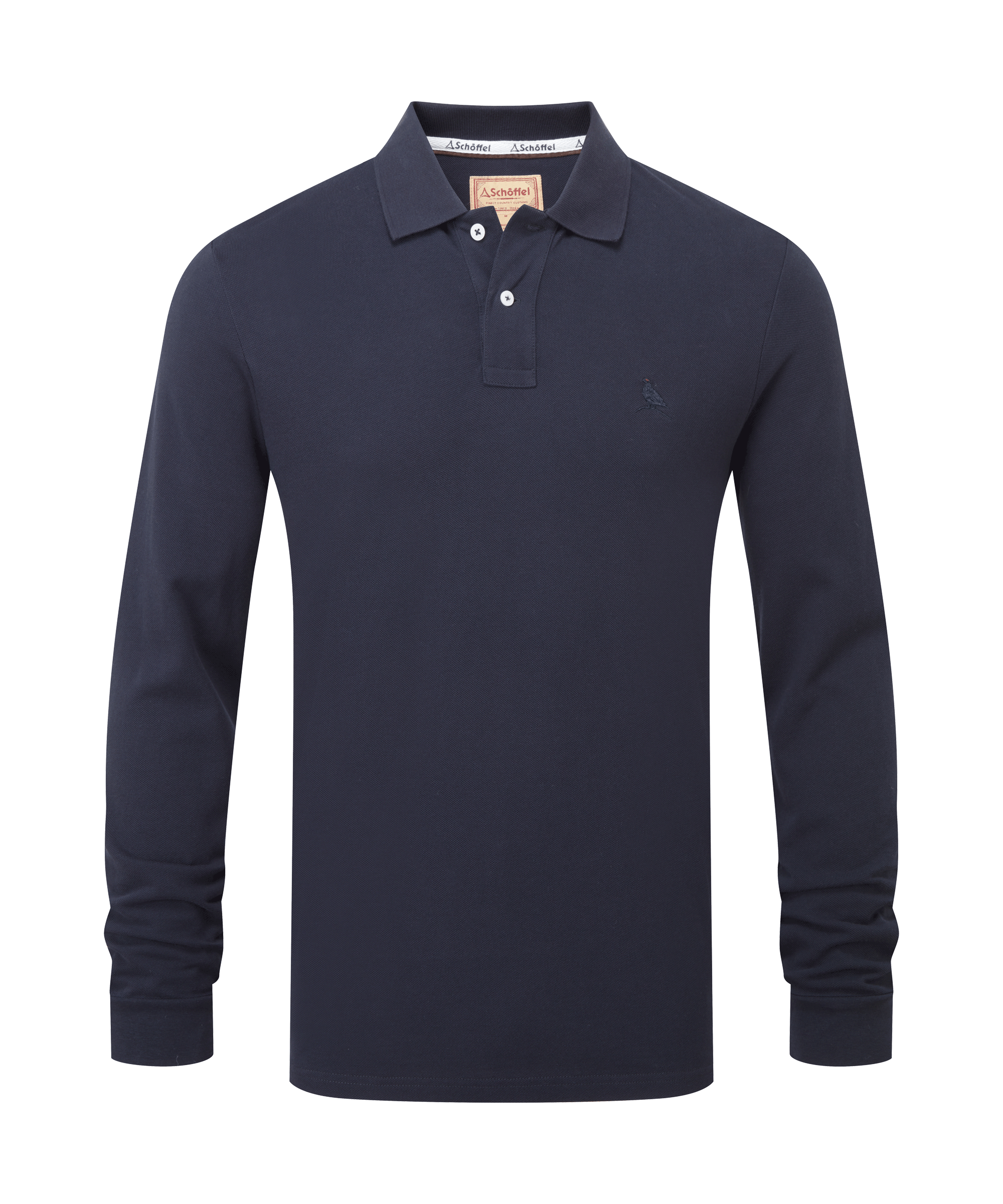 Schöffel St Ives Long Sleeve Polo Shirt for Men in Navy