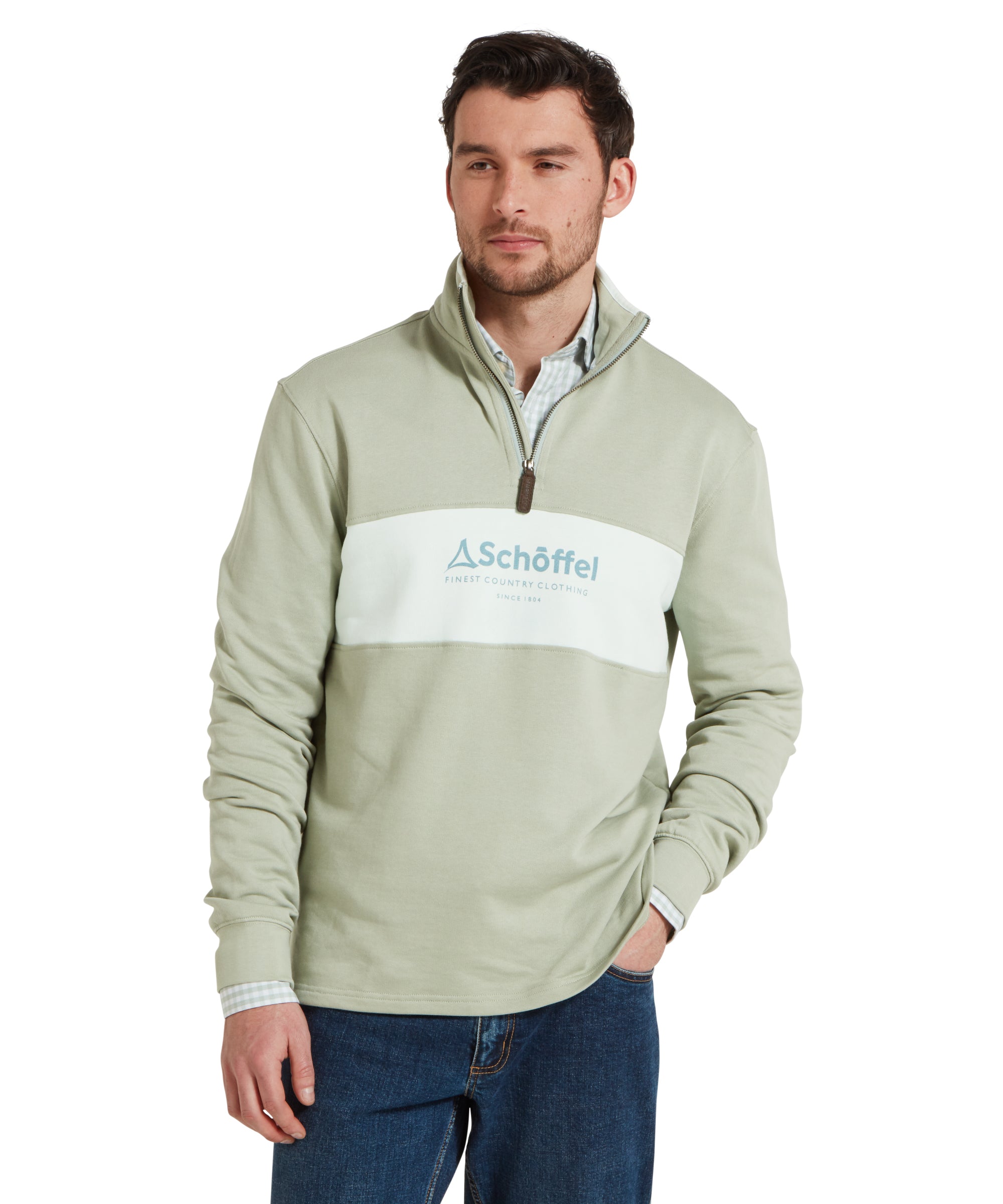 Trencrom Quarter Zip - Aqua Grey/Blue Water